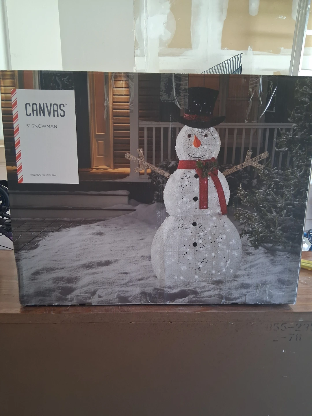 Canvas 5' Snowman LED Decoration