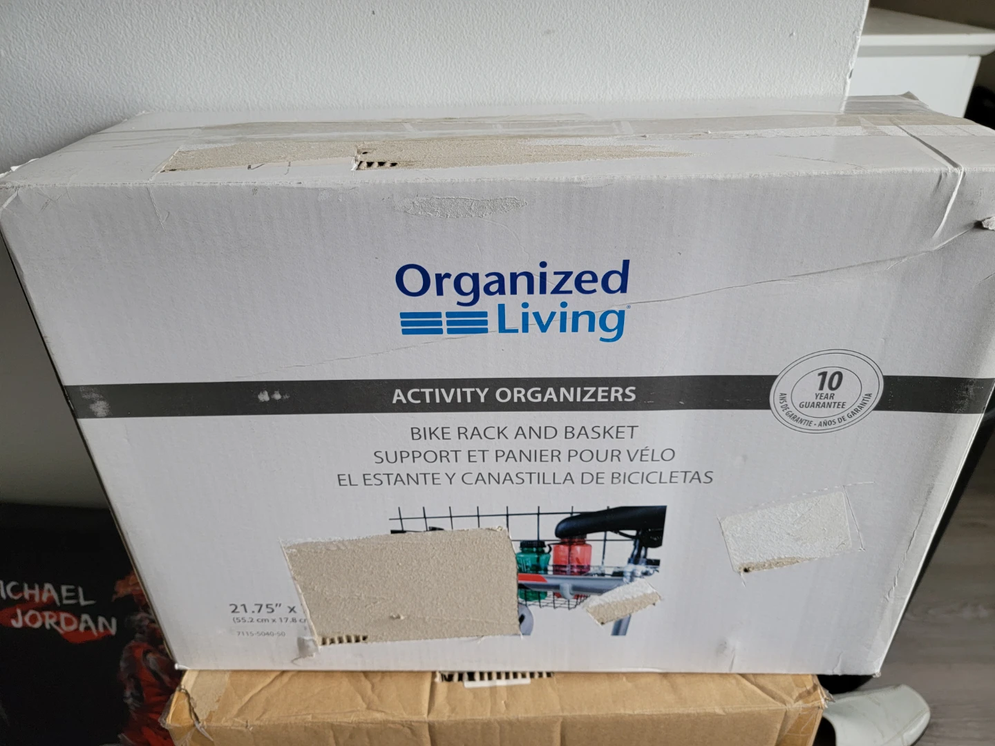 Organized Living Bike Rack and Basket