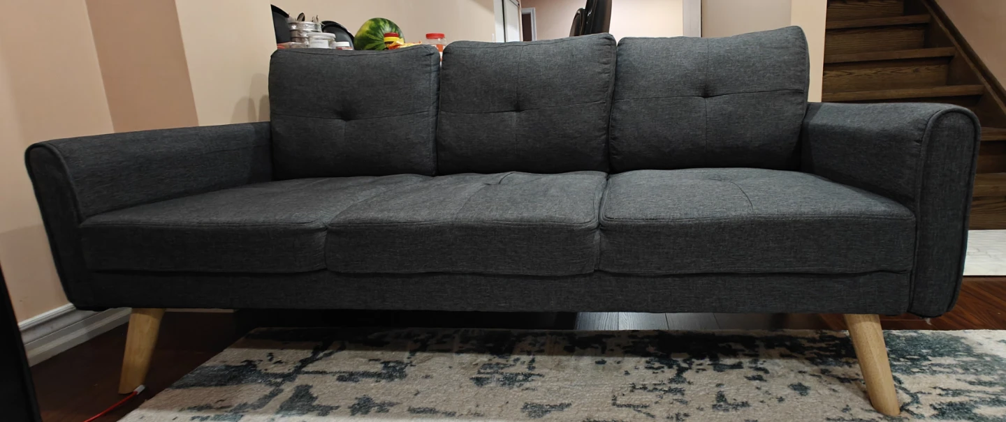 Dark Grey 3-Seater Sofa - photo 4