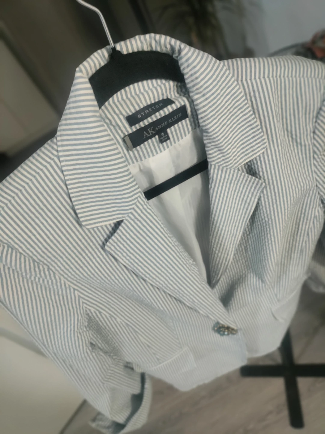 Anne Klein Seersucker Blazer - photo 4