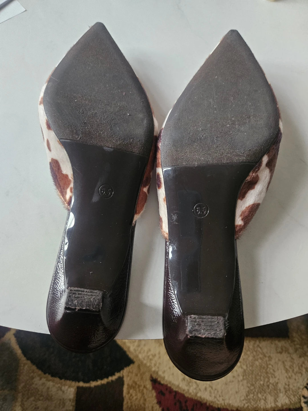 Dolce Vita Cow Print Heeled Mules Size 6.5 - photo 2