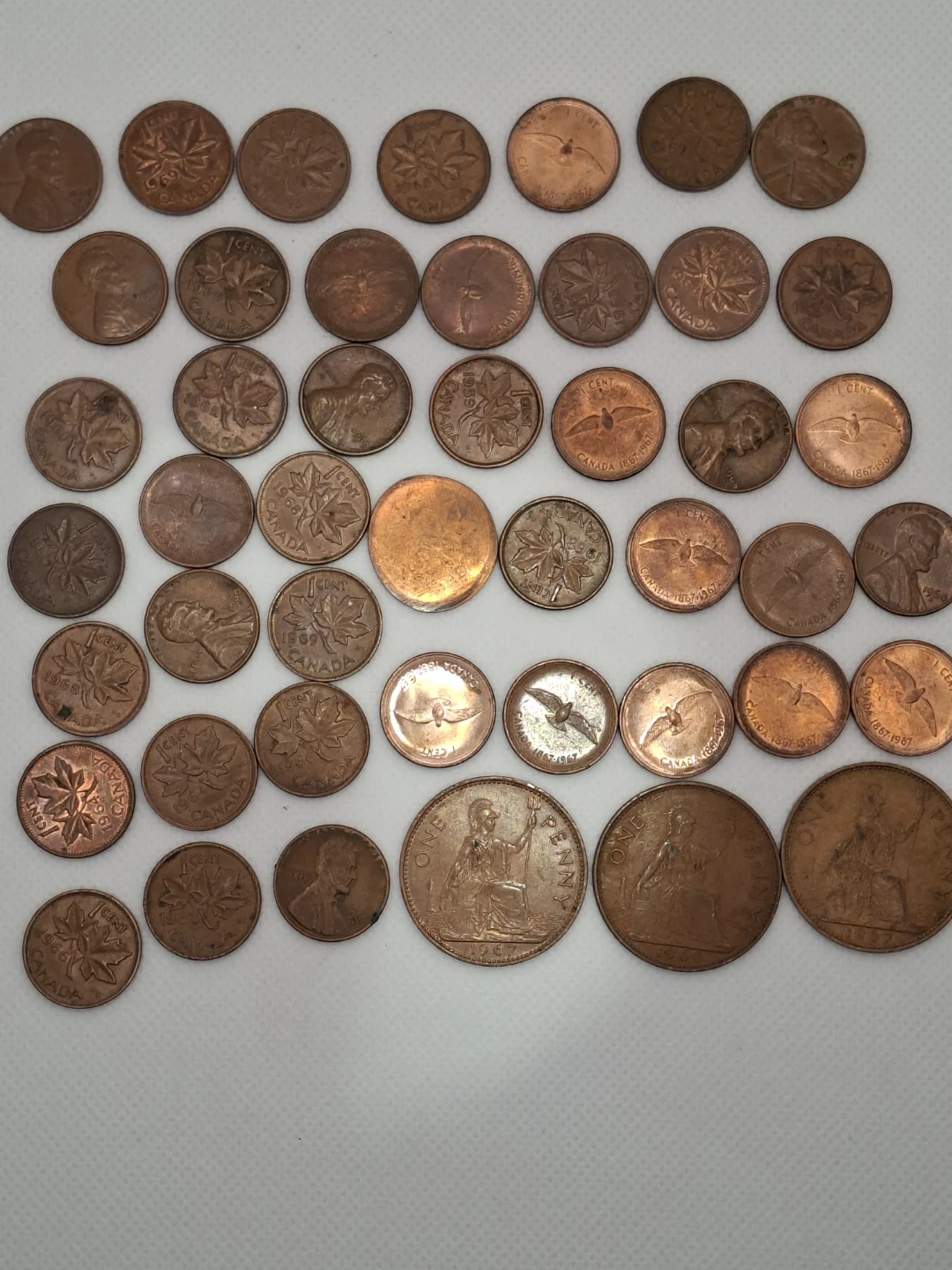 Lot of all 1950s and 1960s coppers