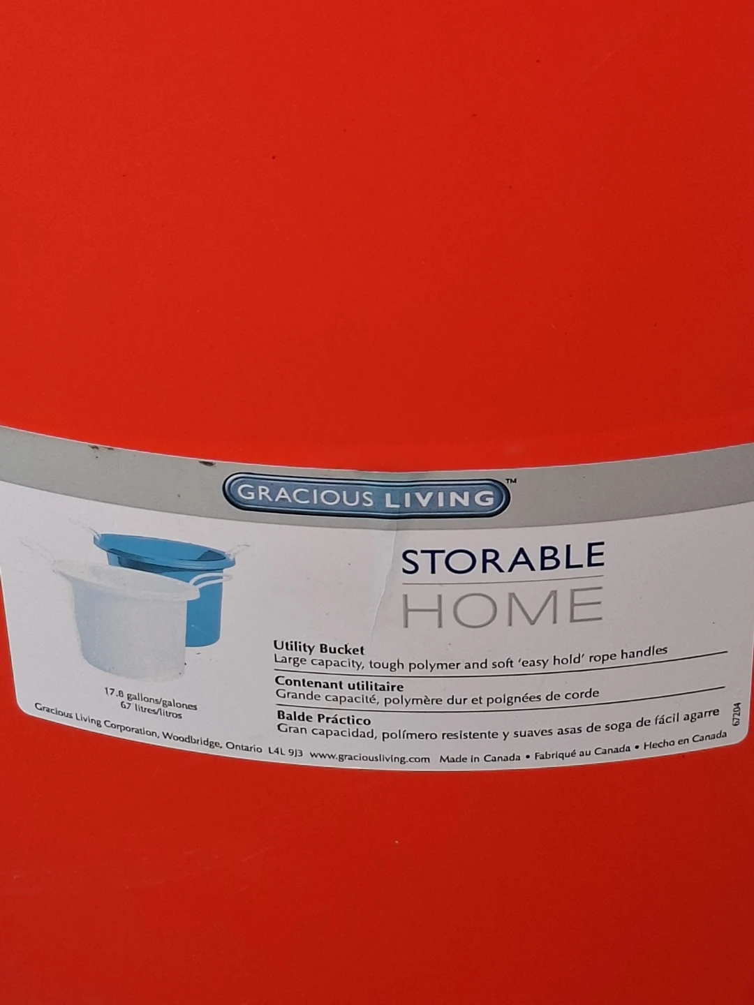 Gracious Living Storable Home Utility Bucket - photo 3