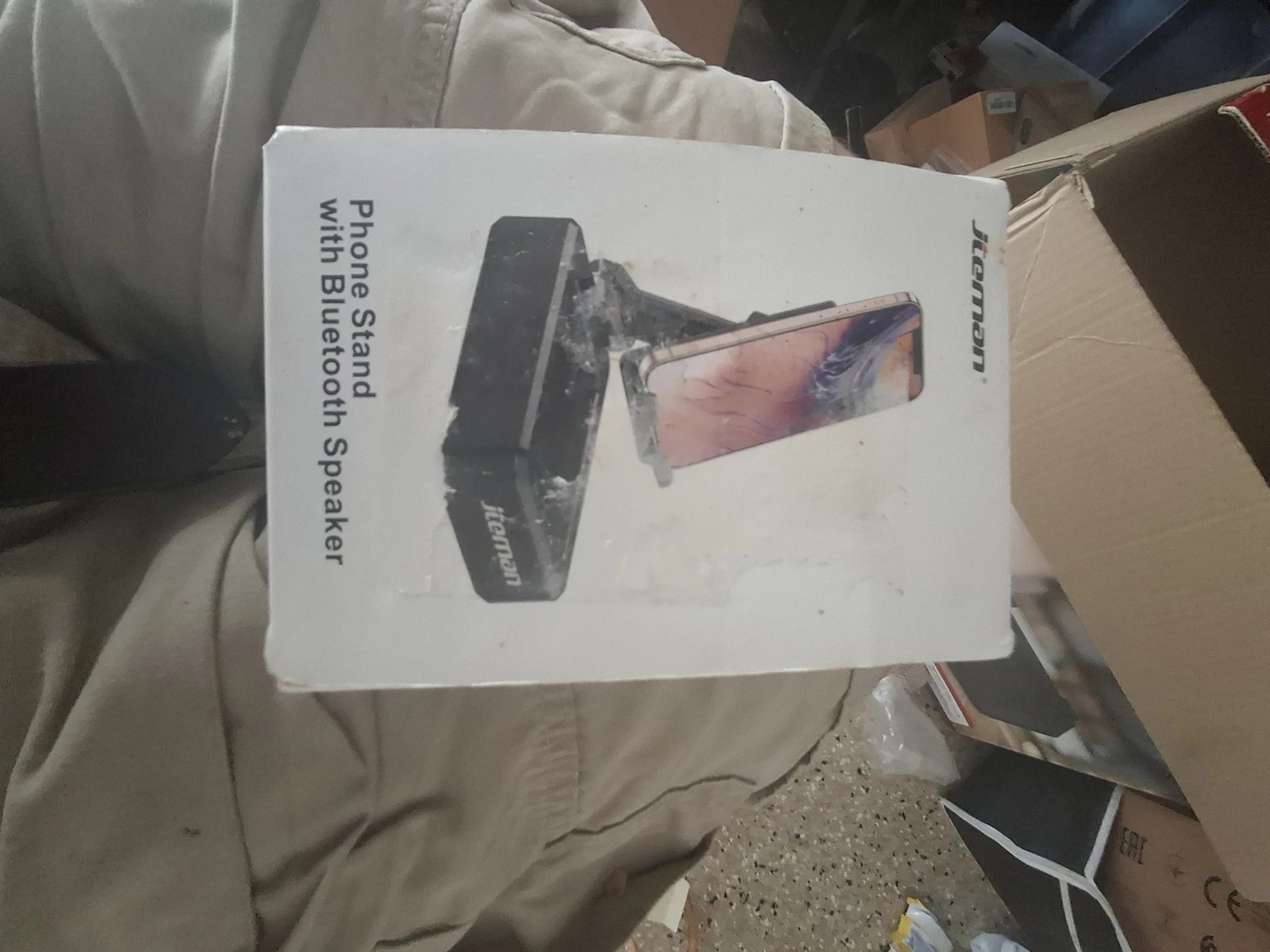 Jteman Phone Stand with Bluetooth Speaker