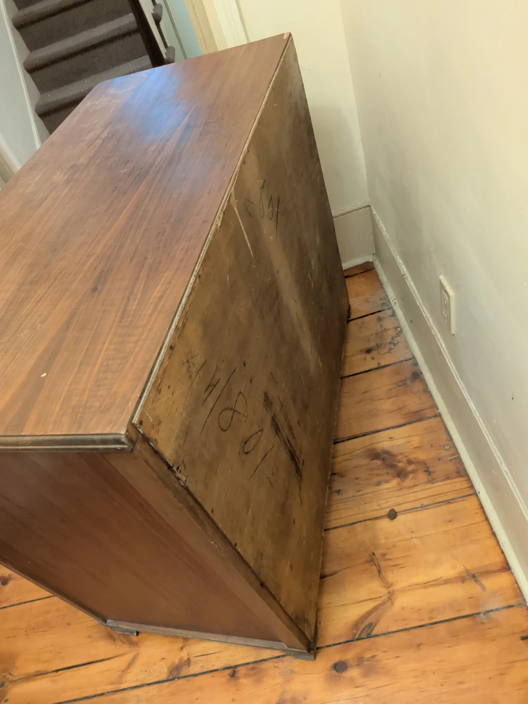 Vintage Wooden Dresser with 3 Drawers - photo 5