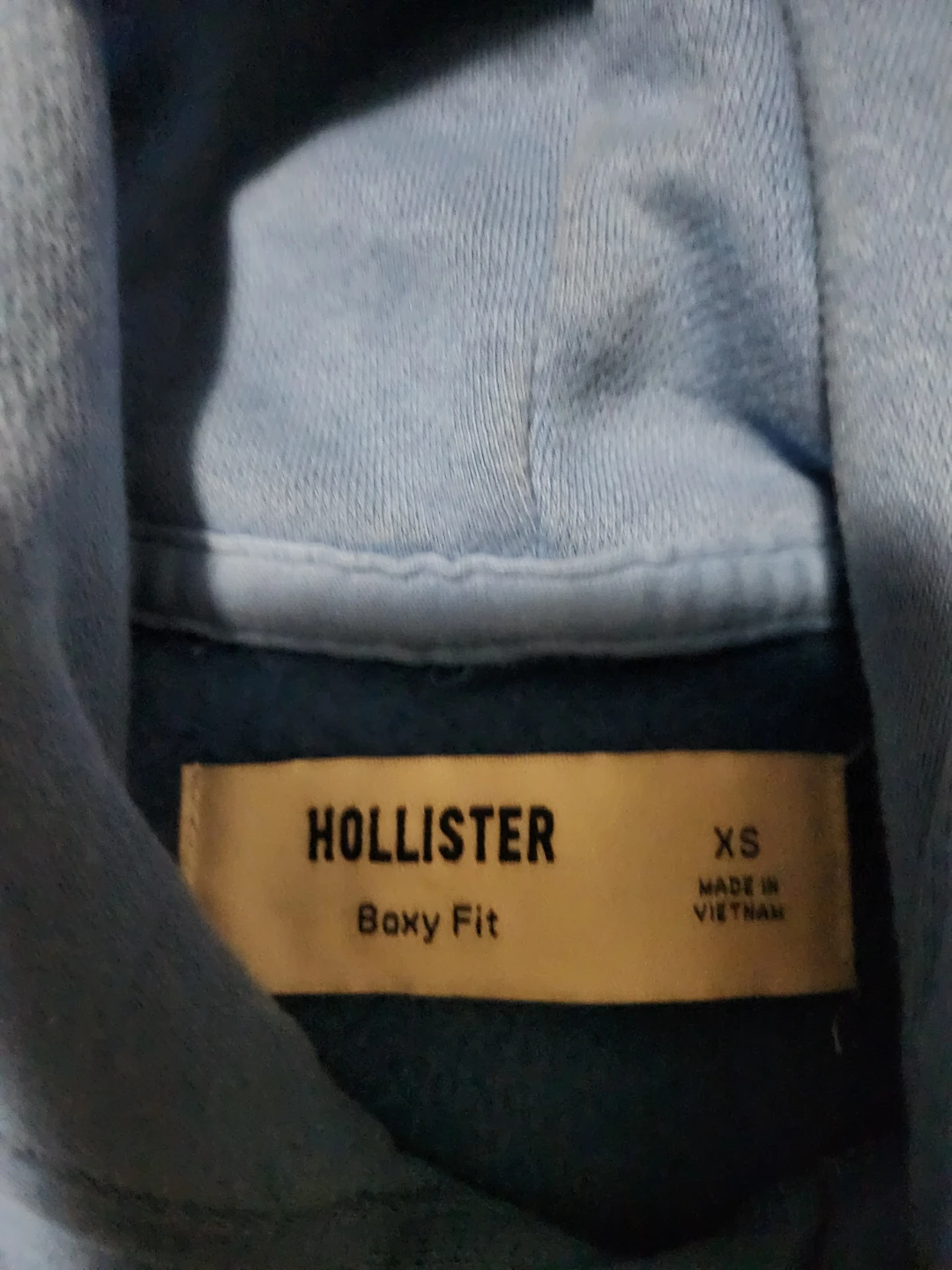 Hollister Boxy Fit Hoodie- Blue- Men:xs Women: Small - photo 2