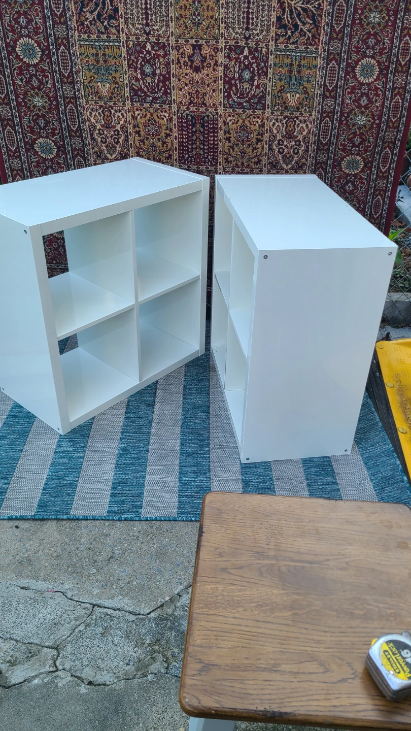 White 4-Cube Storage Shelf Unit - photo 4