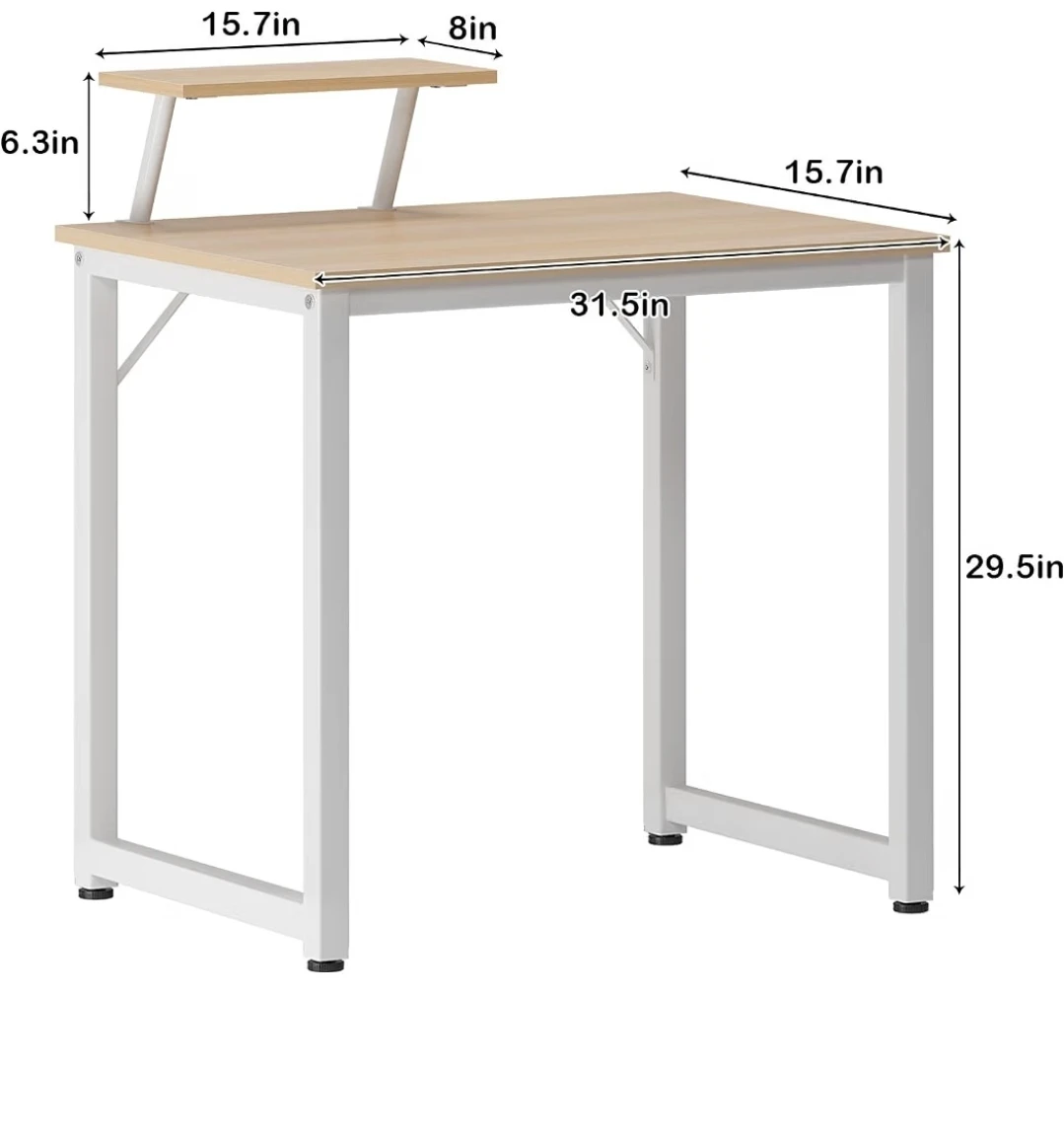 Office Desk with Monitor Stand and Ergonomic Chair - photo 2
