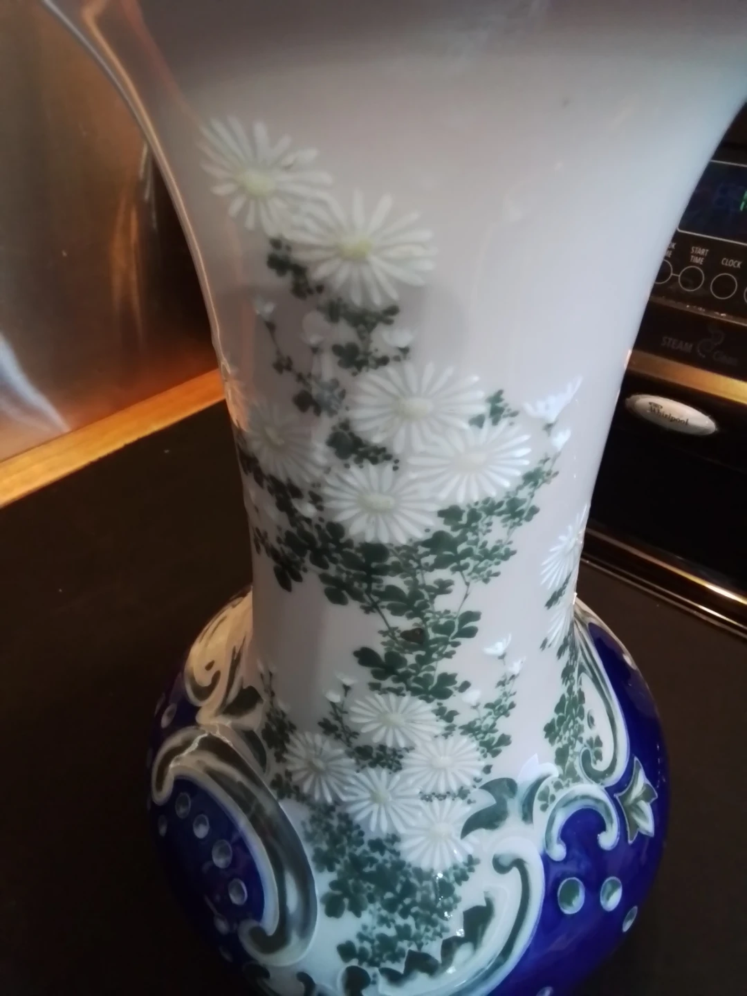 Meiji Period Jap. Seto Porcelain Vase – Kawamoto Masukichi - photo 2