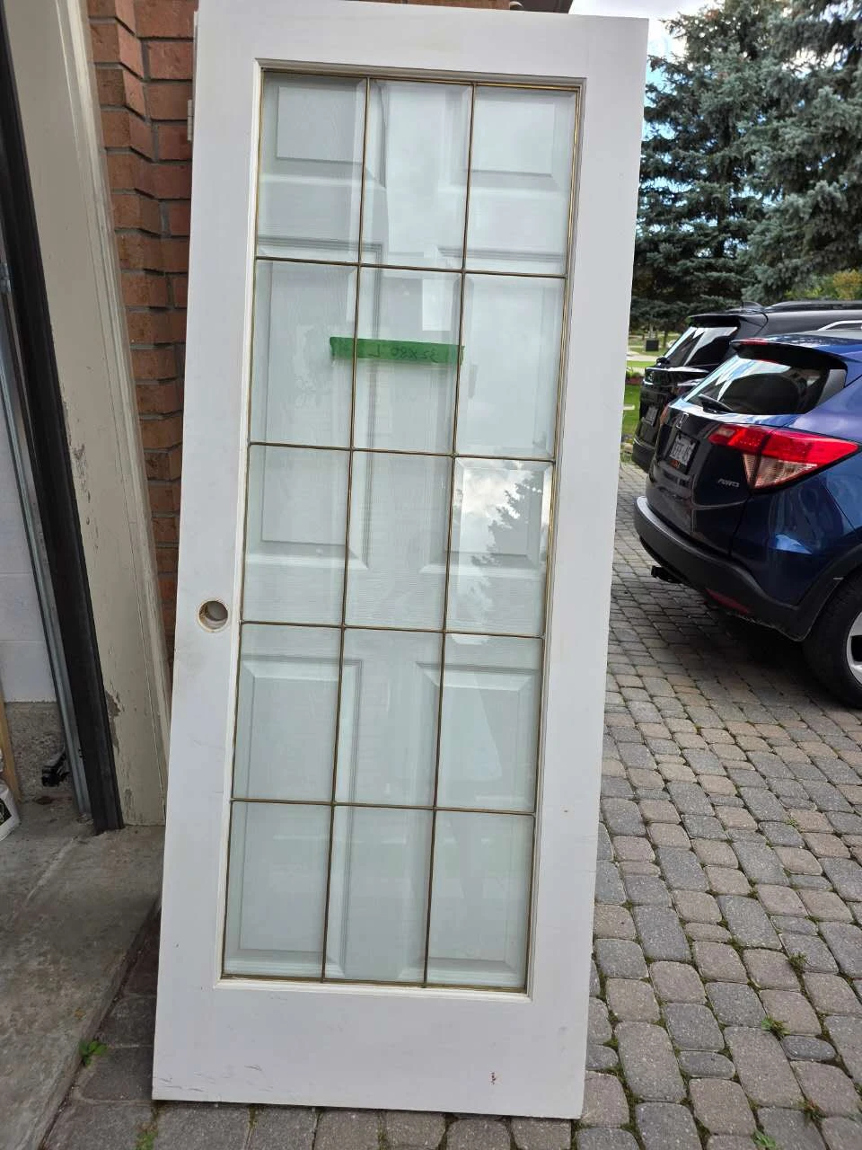 White Interior Door with Glass Panes french doors - photo 4