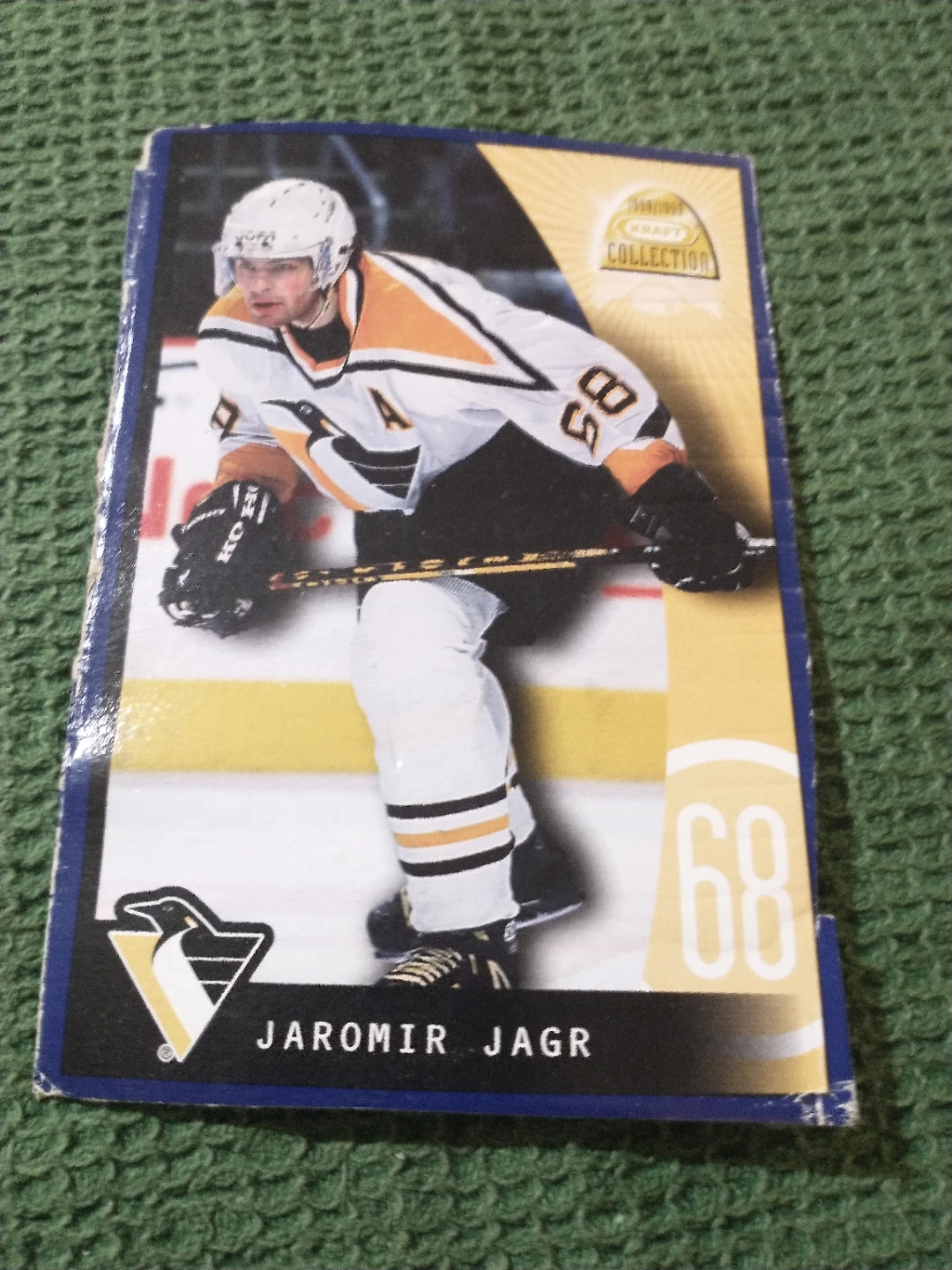 Nice Jaromir Jagr Pittsburgh Penguins 1998/1999 Kraft Hockey Car - photo 3