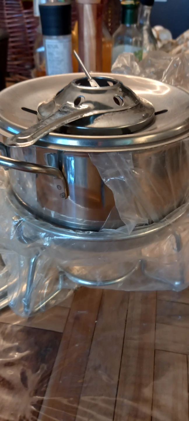 Stainless Steel Fondue Set with Burner - photo 2