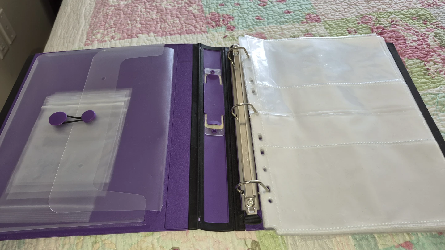 Purple Binder with bill paper Sleeves - photo 2