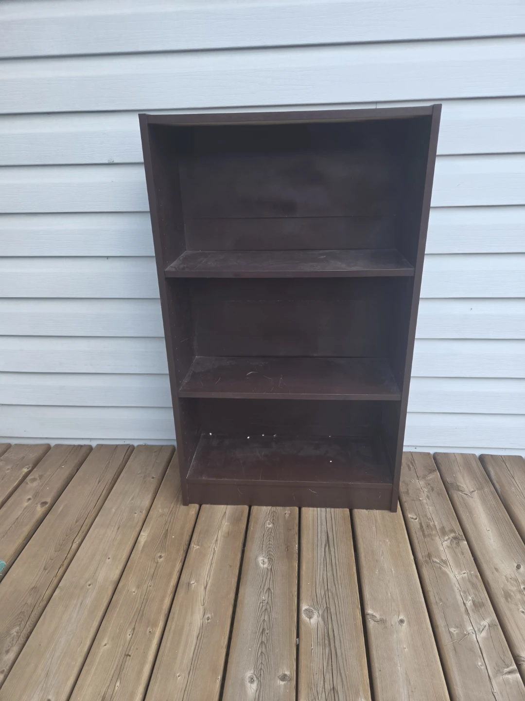 Dark Brown 3-Shelf Bookshelf