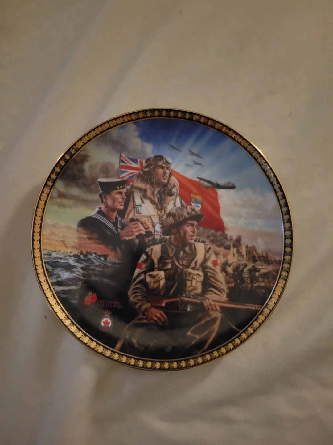 Canadian Military History Collectible Plate