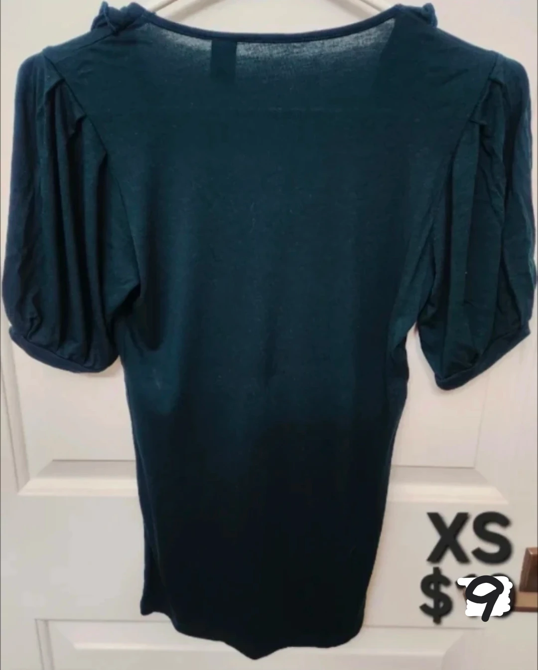 Teal Ruffled V-Neck Top - photo 2
