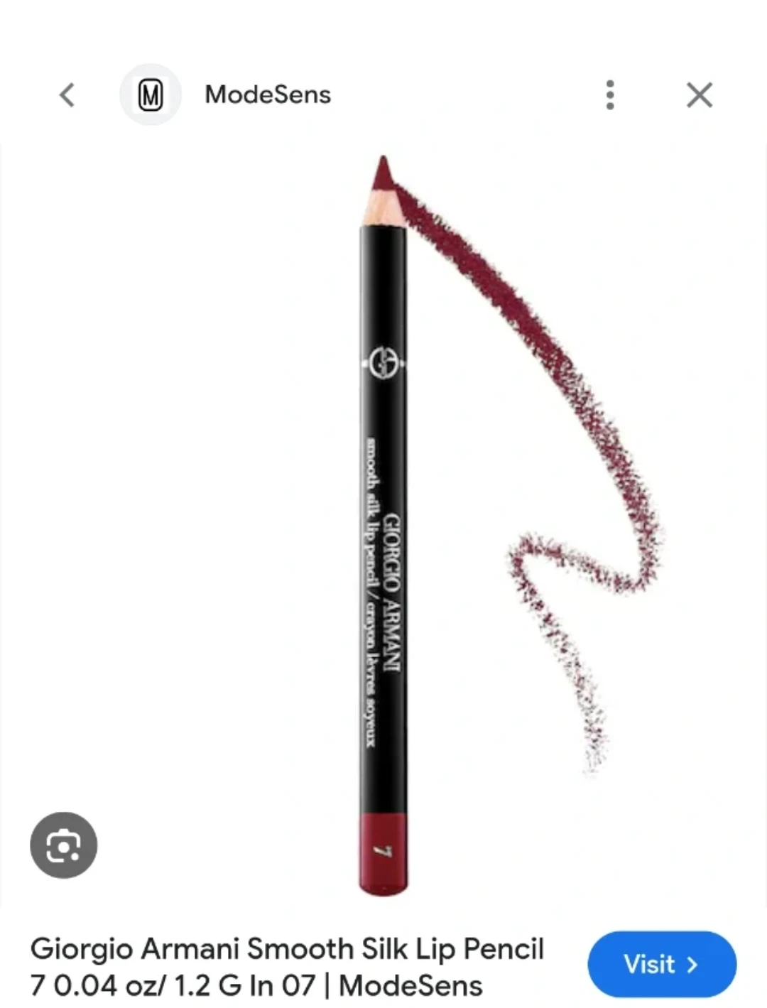 Georgio Armani Smooth Silk Lip Pencil -black eye pencil
