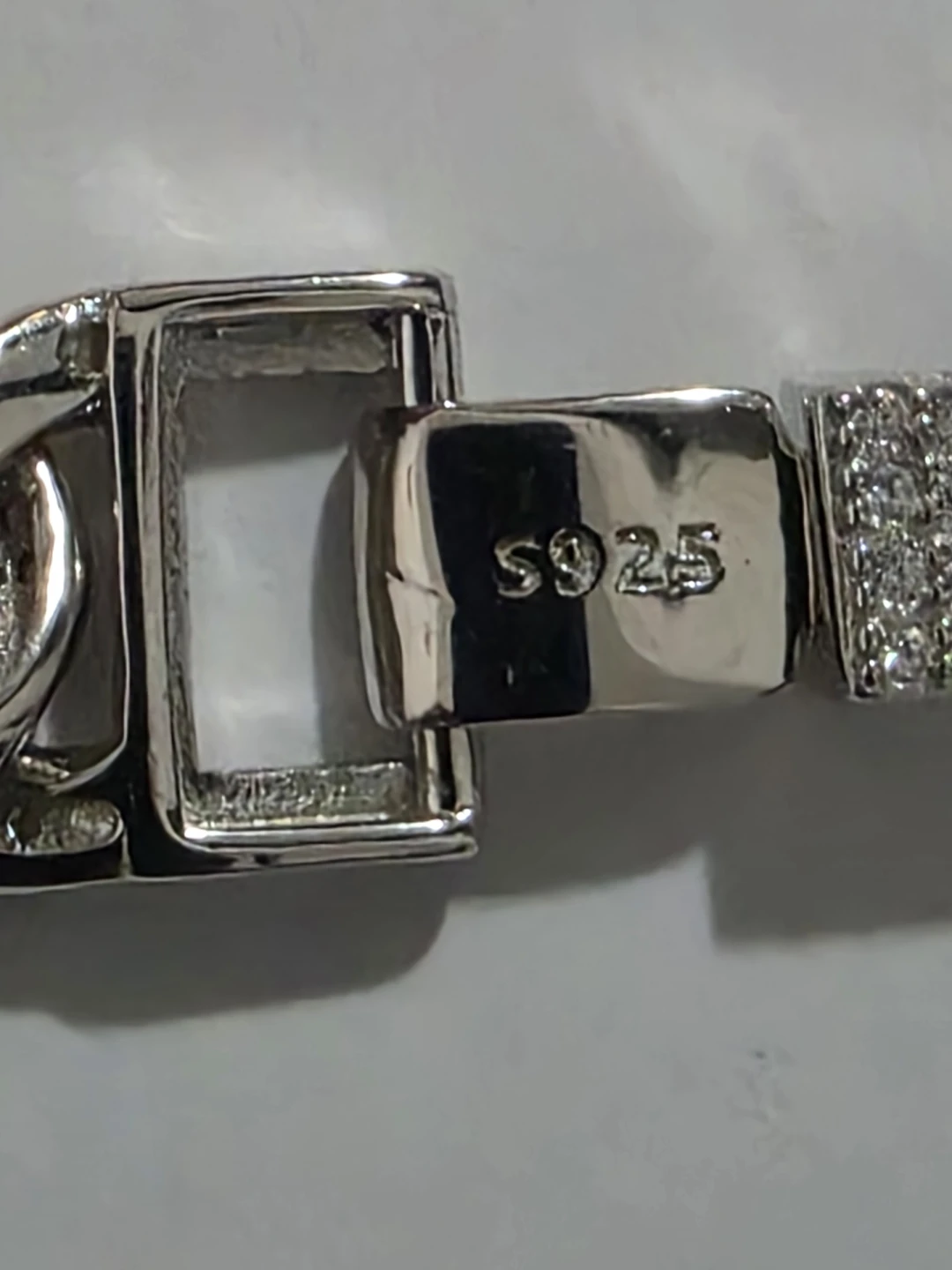 S925 Sterling Silver Cubin Link Bracelet - photo 2