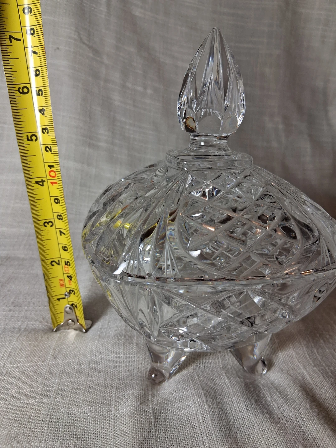 Bohemian Crystal Candy Dish with Lid - photo 5
