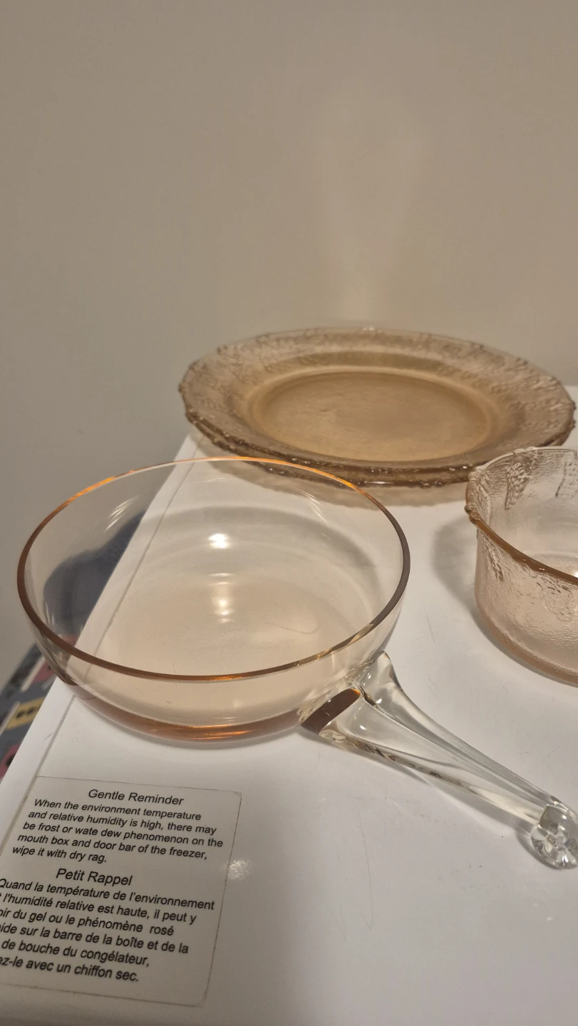 Pink Depression Glass Dish Set of 8 - photo 4