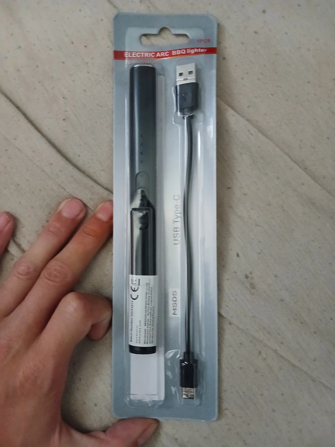 Electric Arc BBQ Lighter With USB To USB-C Charging Cable