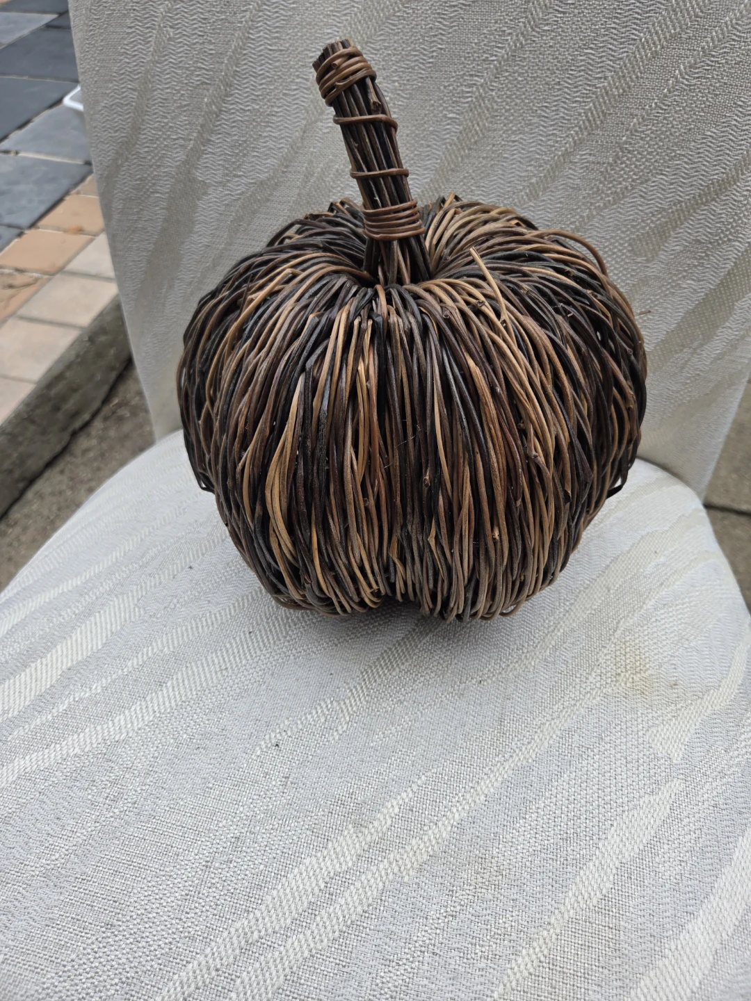 Woven Rattan Pumpkin Decoration - photo 3