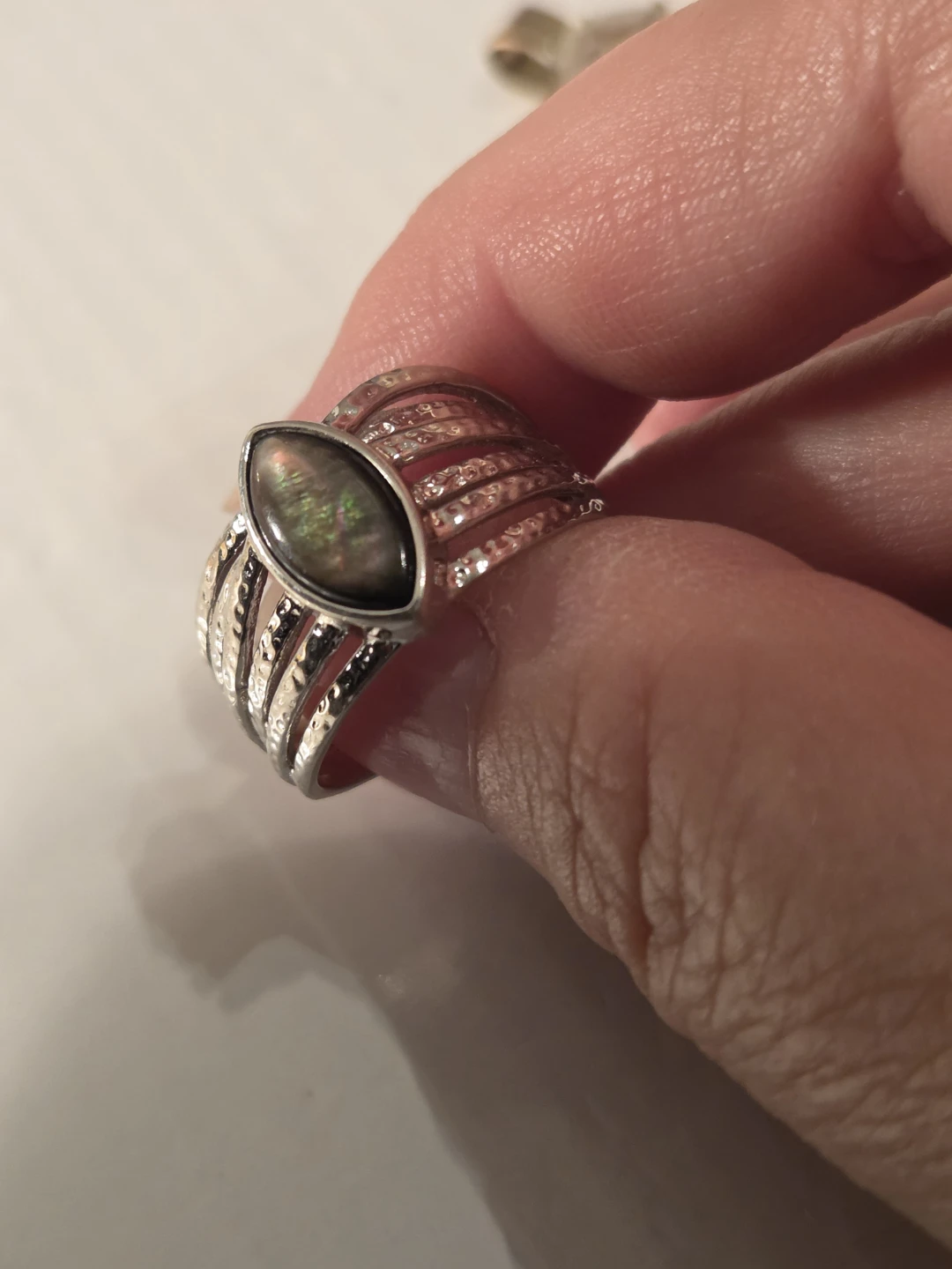 Sterling silver  925ring with iridescent labradorite stone - photo 5