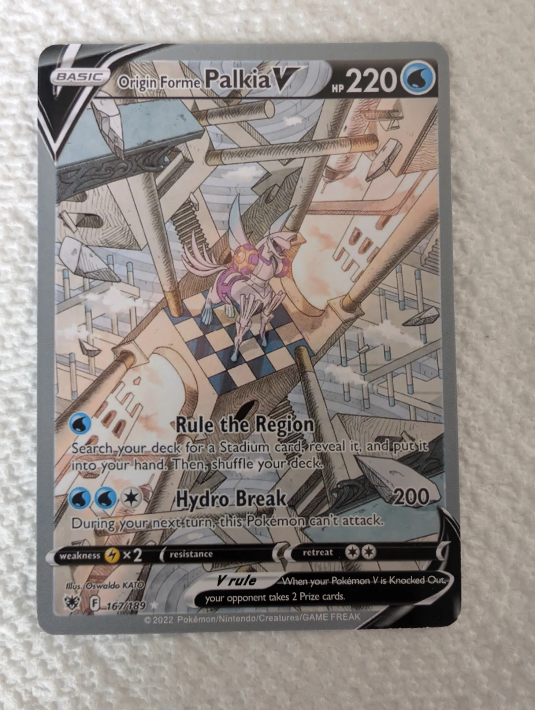 Origin Forme Palkia V Alternative Full Art SWSH 10 - photo 3