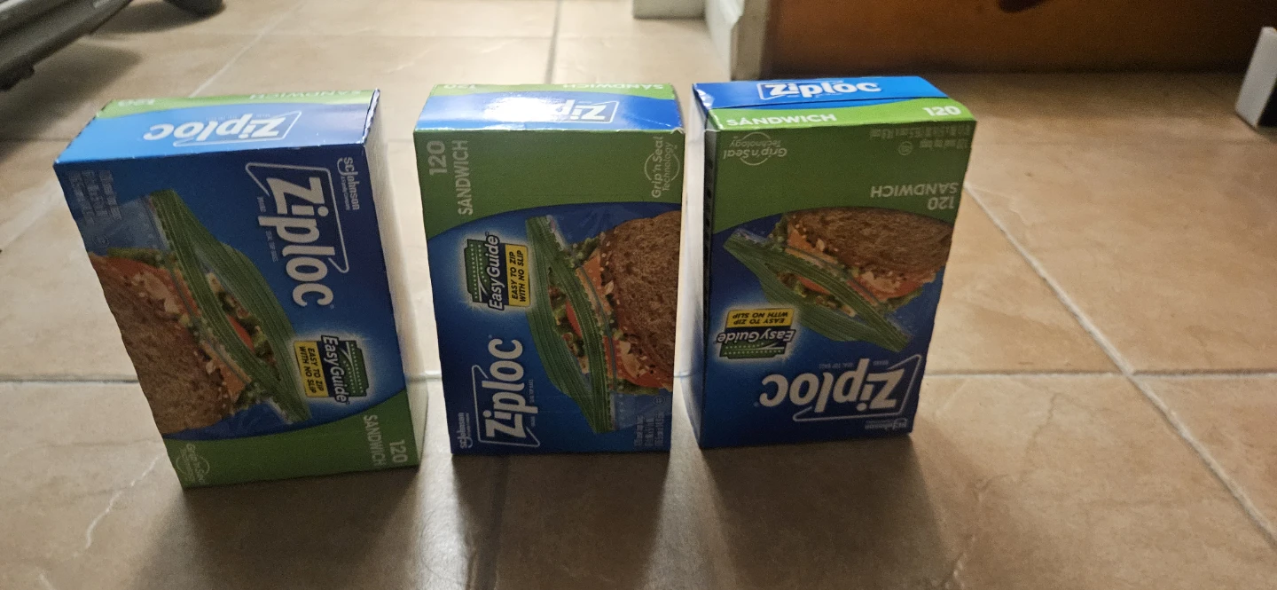 Ziploc Sandwich Bags - 3 Boxes (120 Count Each) - photo 2