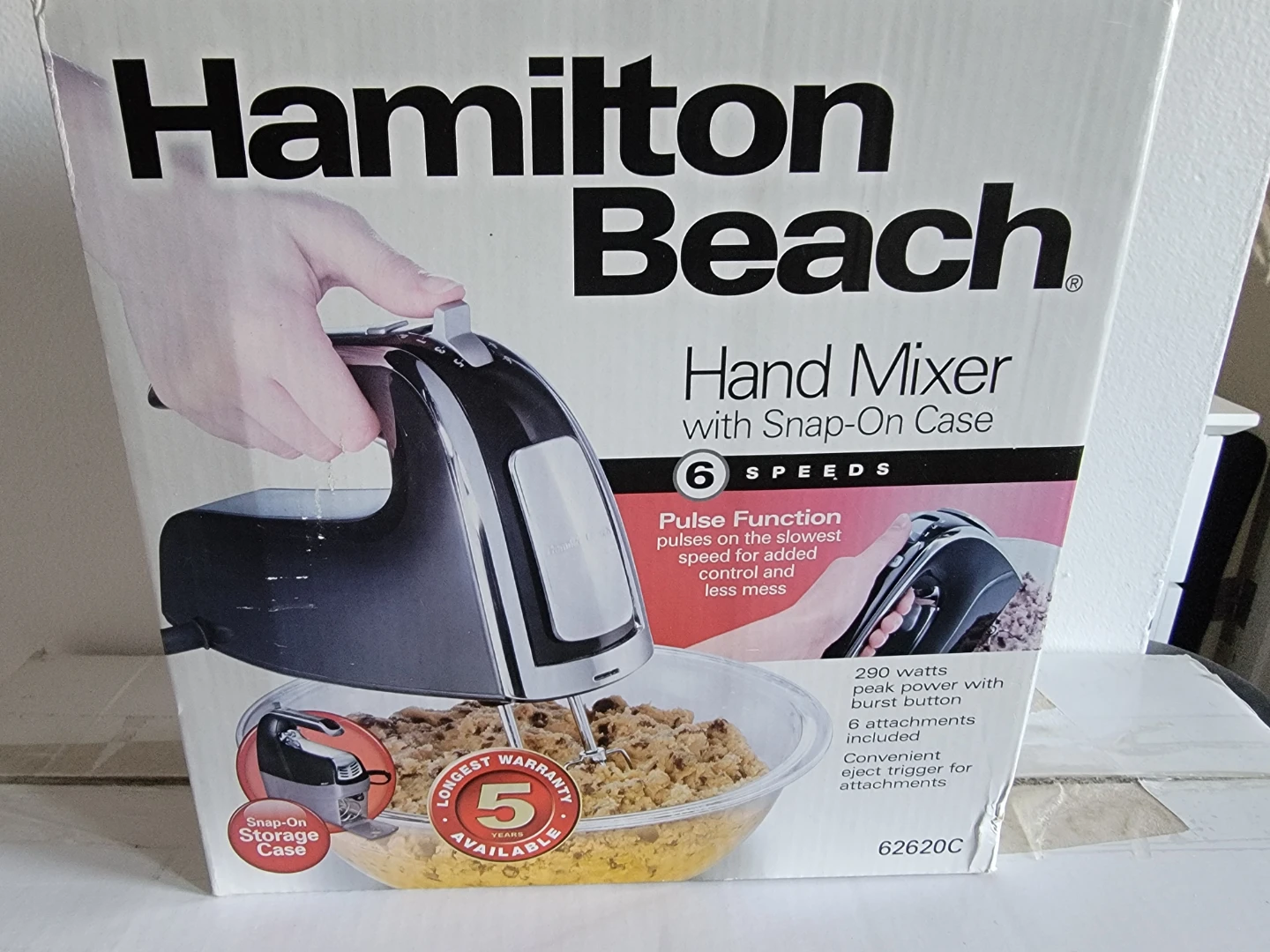 Hamilton Beach Hand Mixer with Snap-On Case