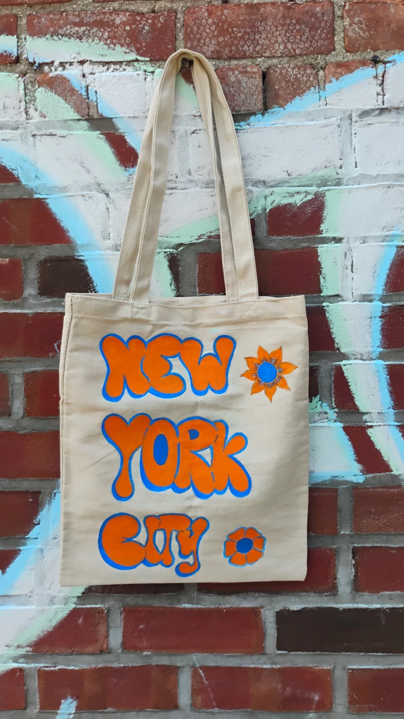 New York City KNICKS hand painted Tote Bag - photo 2