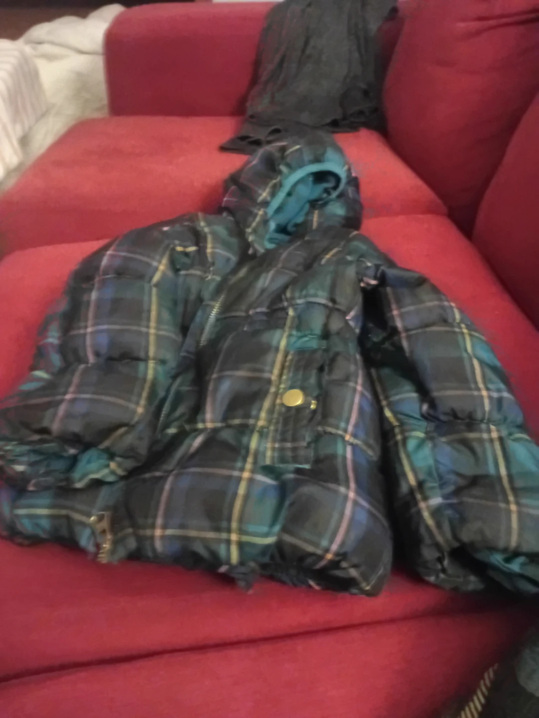 Kids Plaid Puffer Jacket