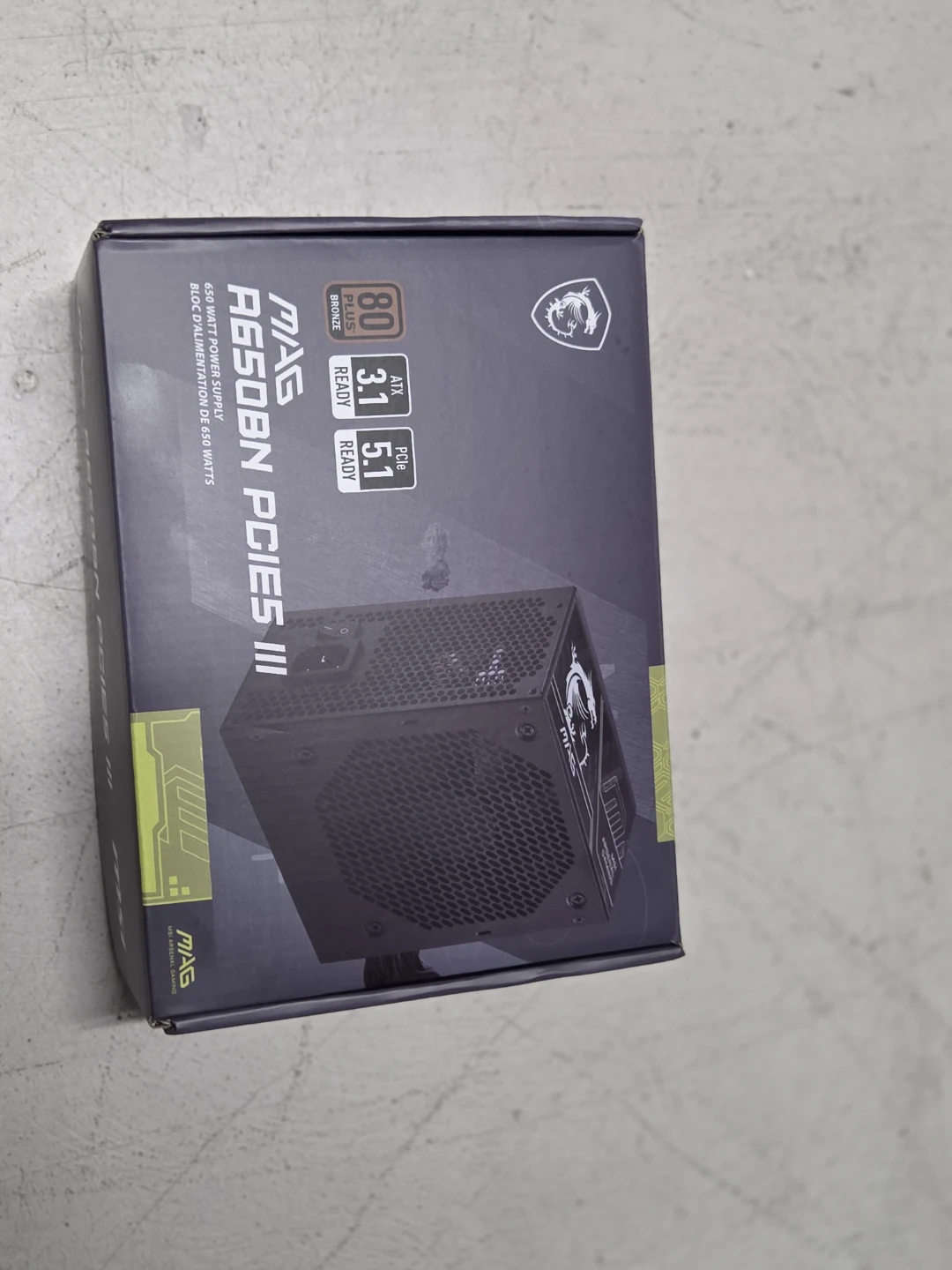 MSI MAG A650BN PCIE III 650W Power Supply - photo 2