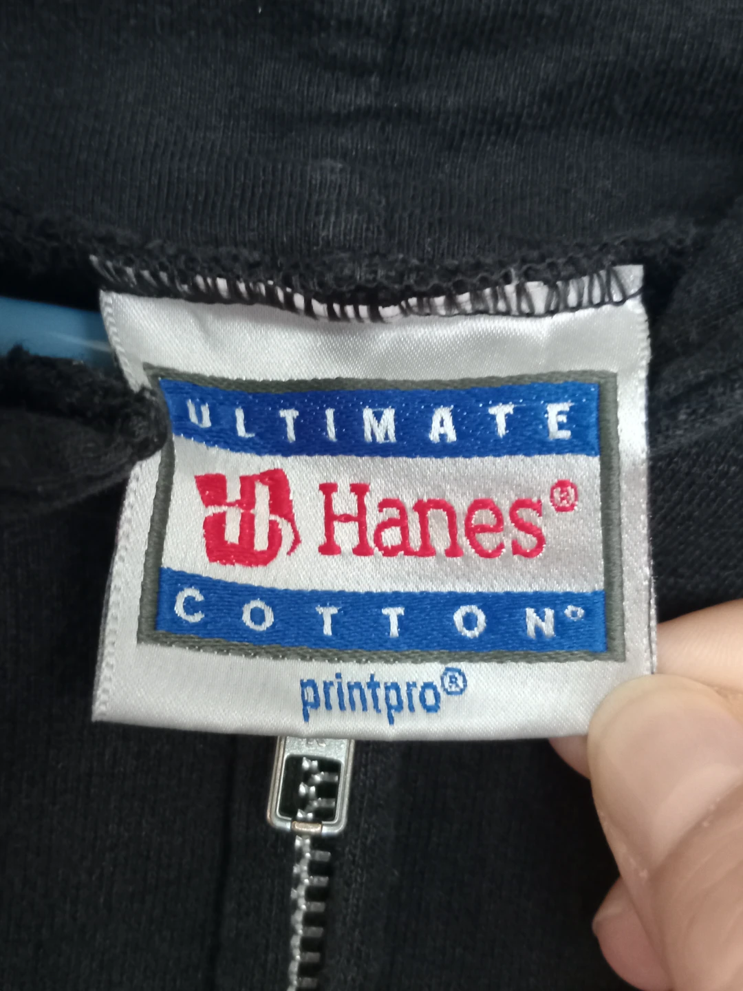 Hanes Ultimate Cotton Printpro Zip-Up Hoodie Black Large - photo 2