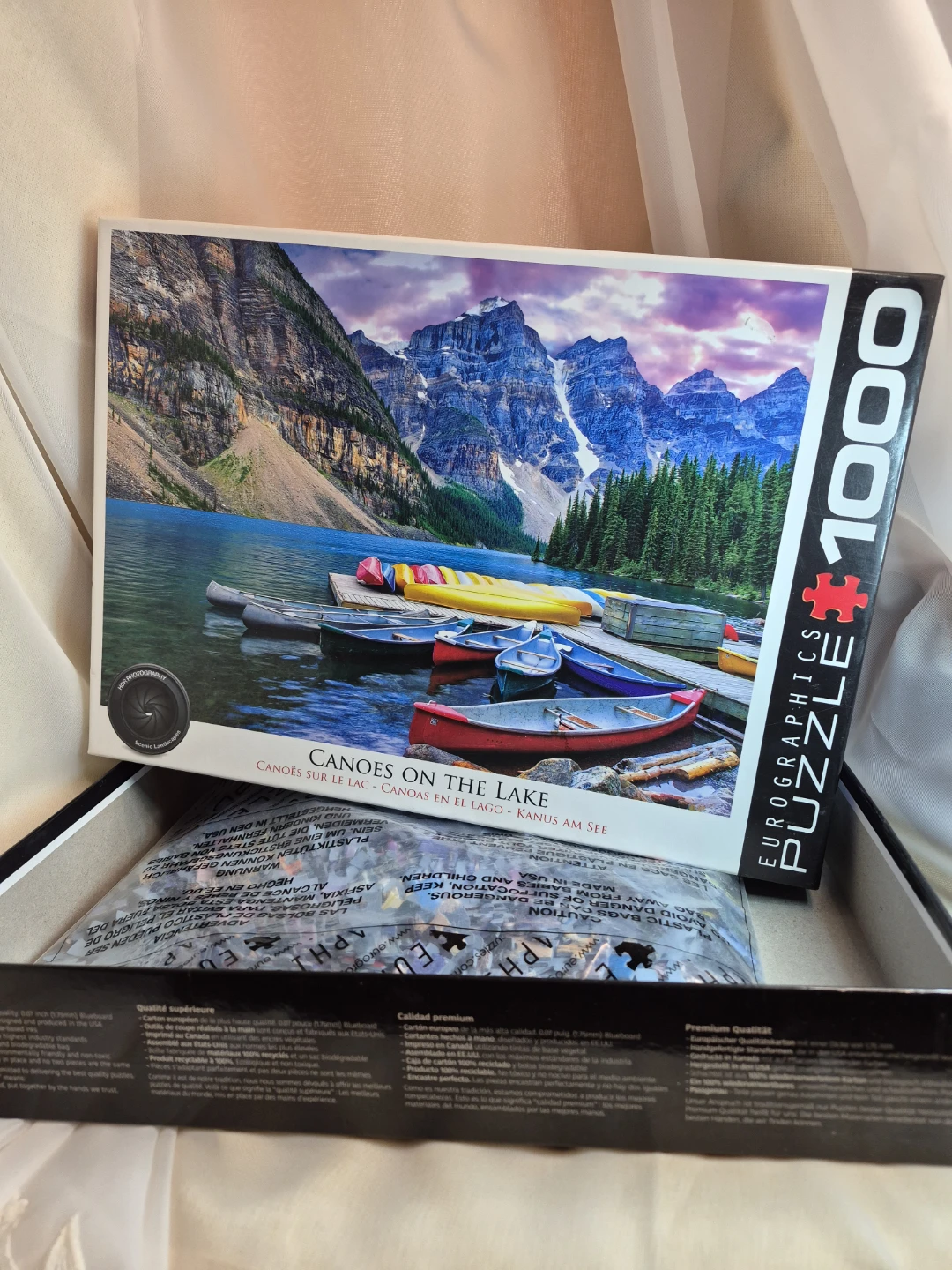 EuroGraphics Canoes on the Lake 1000 Piece Jigsaw Puzzle - photo 5