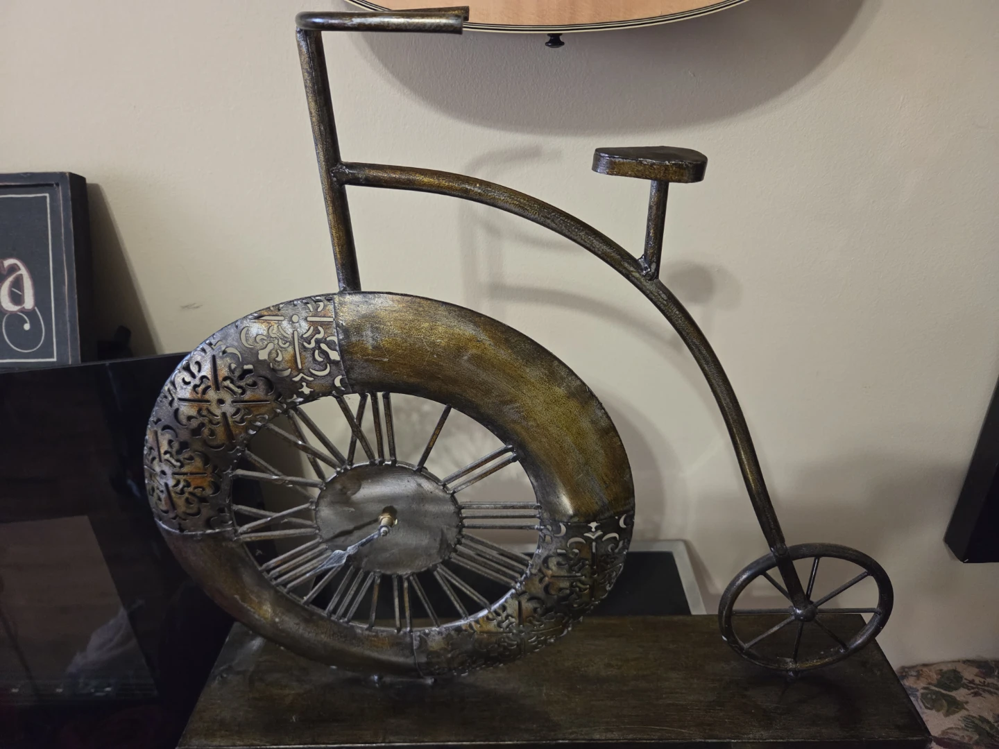 Metal Bicycle Clock