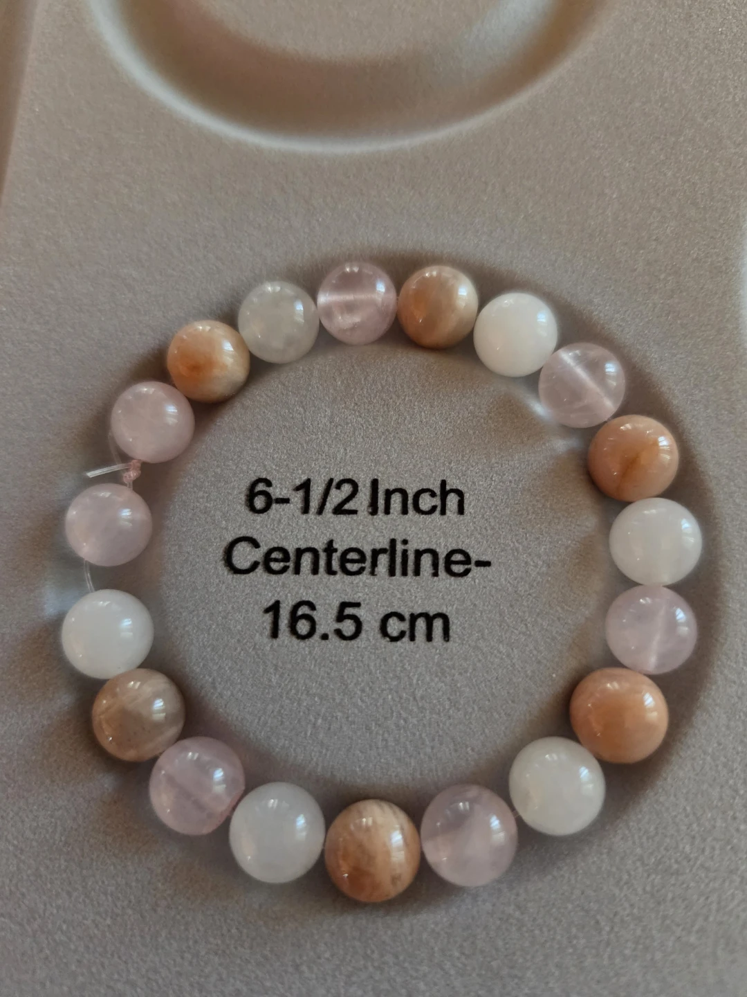 Beaded Bracelet - Rose Quartz & Sunstone Mix - photo 2