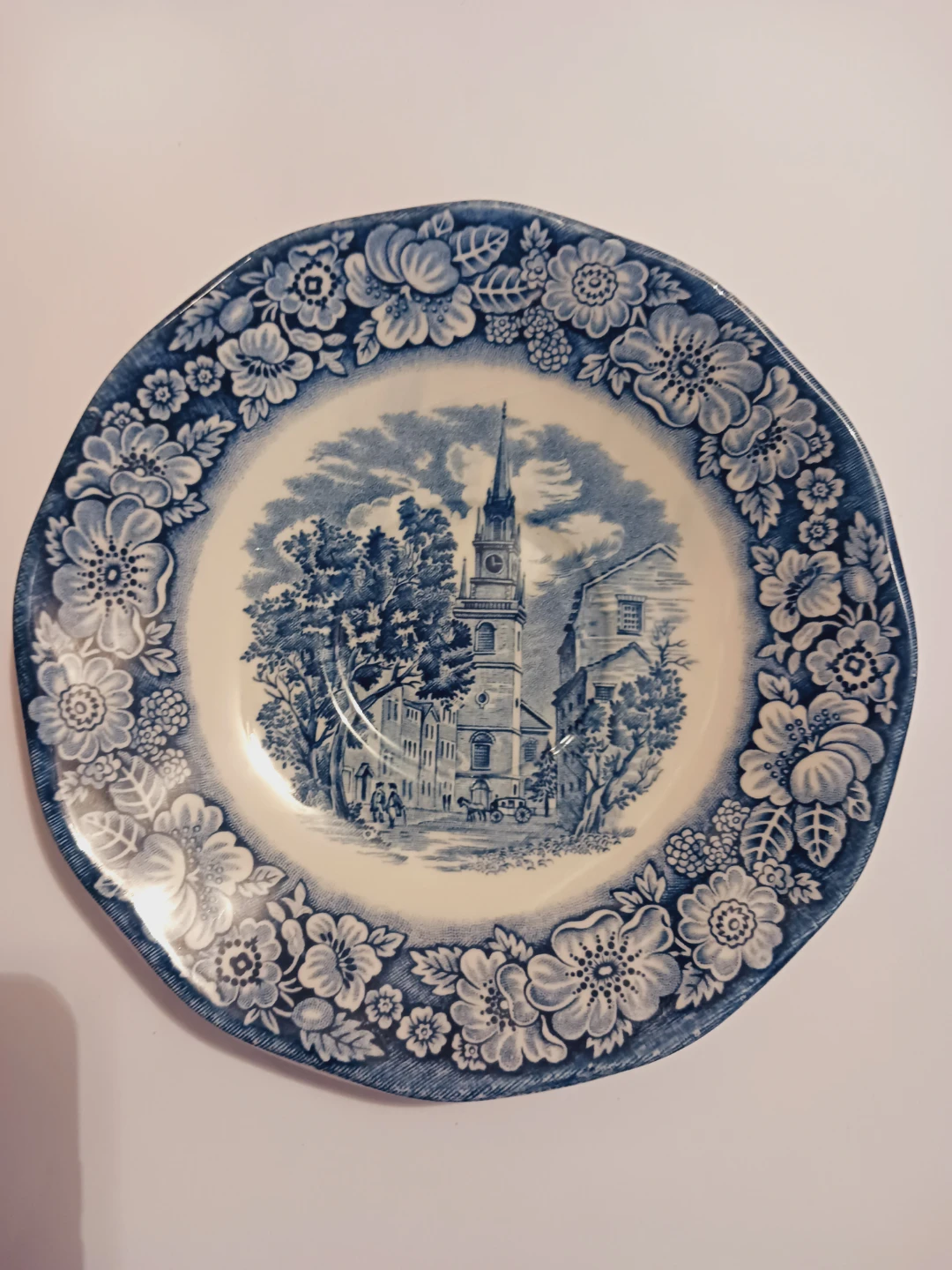 Liberty Blue Historic Colonial Scenes Old North Church Plate - photo 2