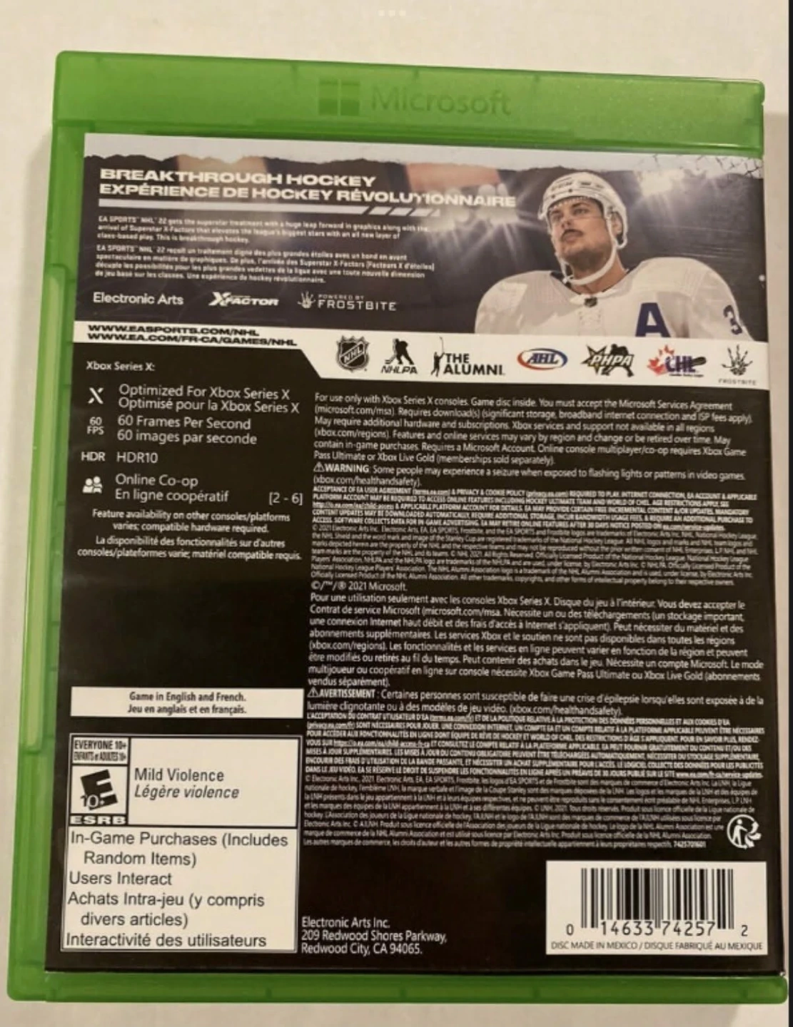 NHL 22 XBOX SERIES X Video Game - photo 3