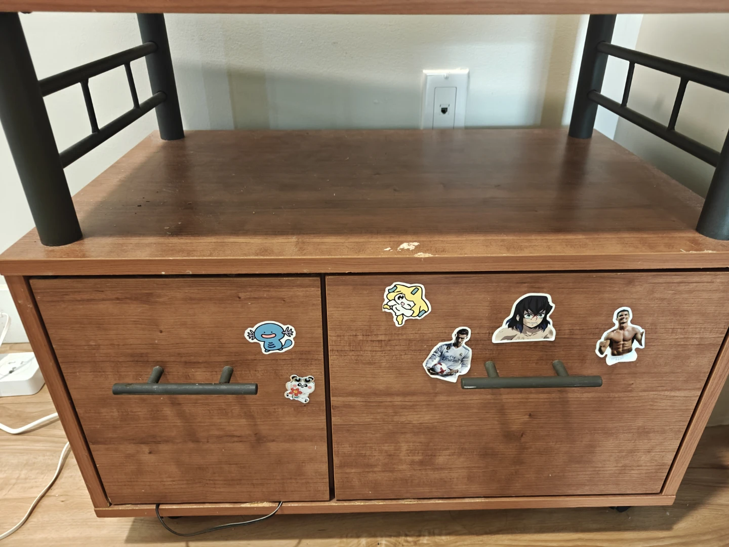 Wooden side table with Storage Drawers - photo 2