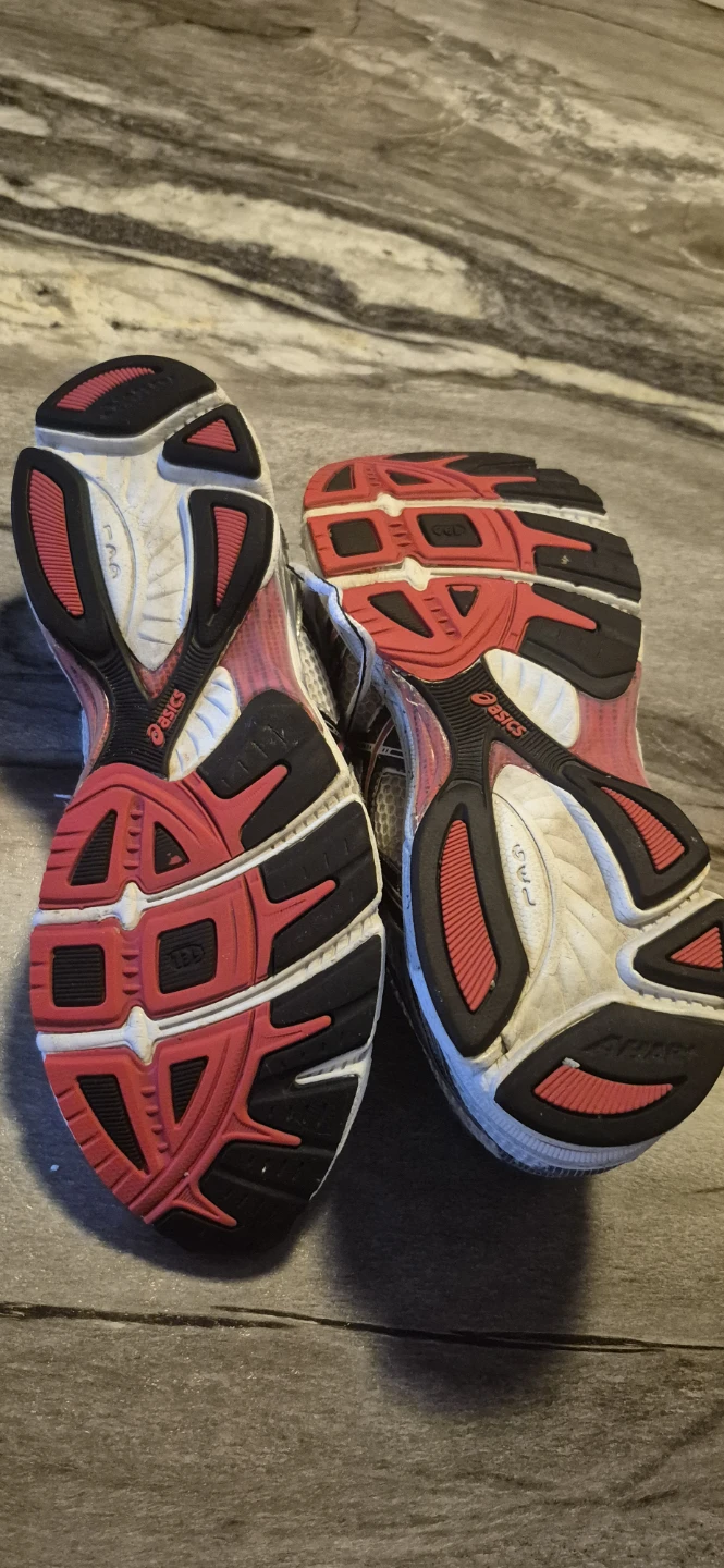 Asics Gel-1150 Silver and Red Running Shoes - photo 3