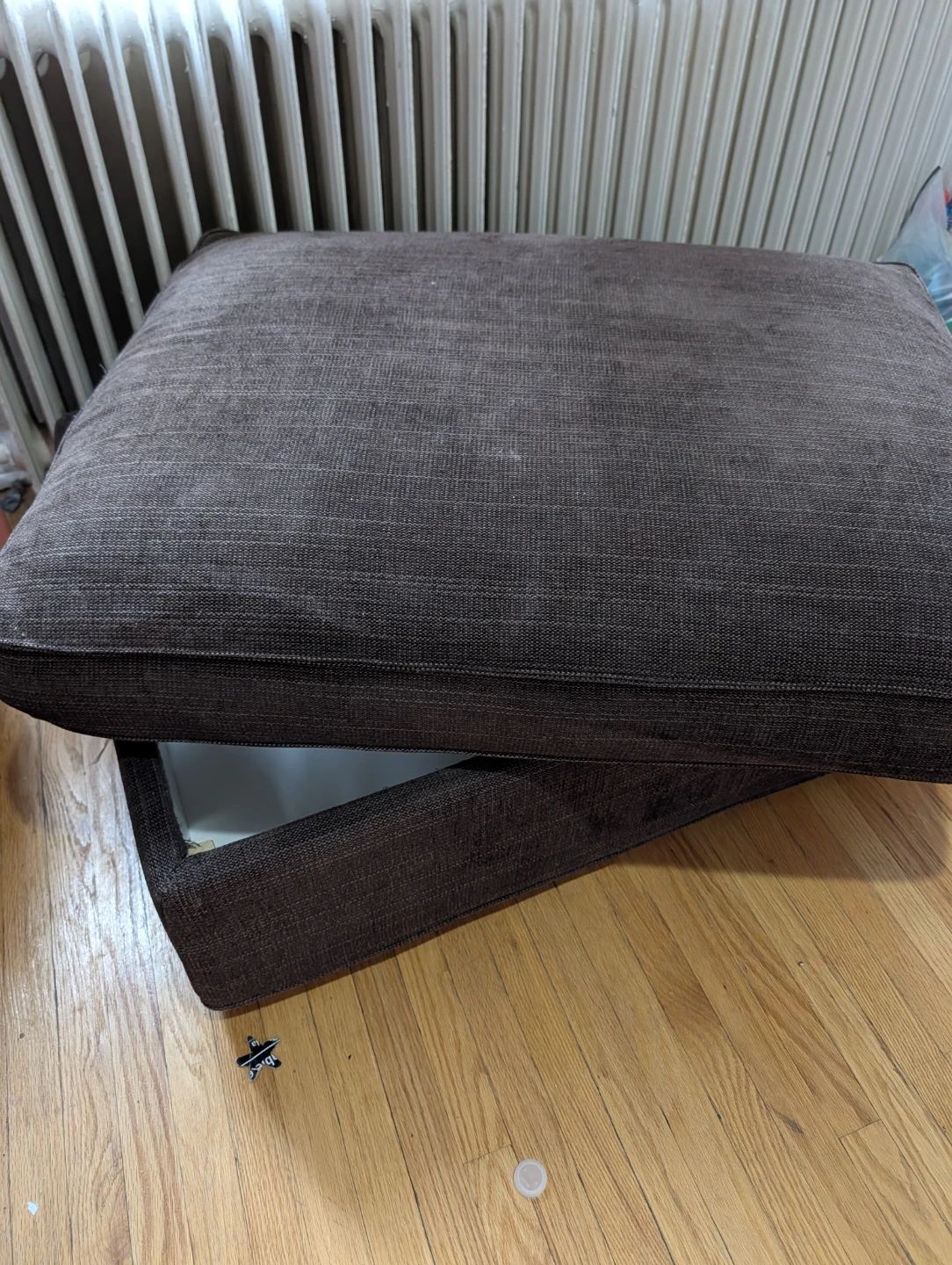 Dark Brown Storage Ottoman - photo 5