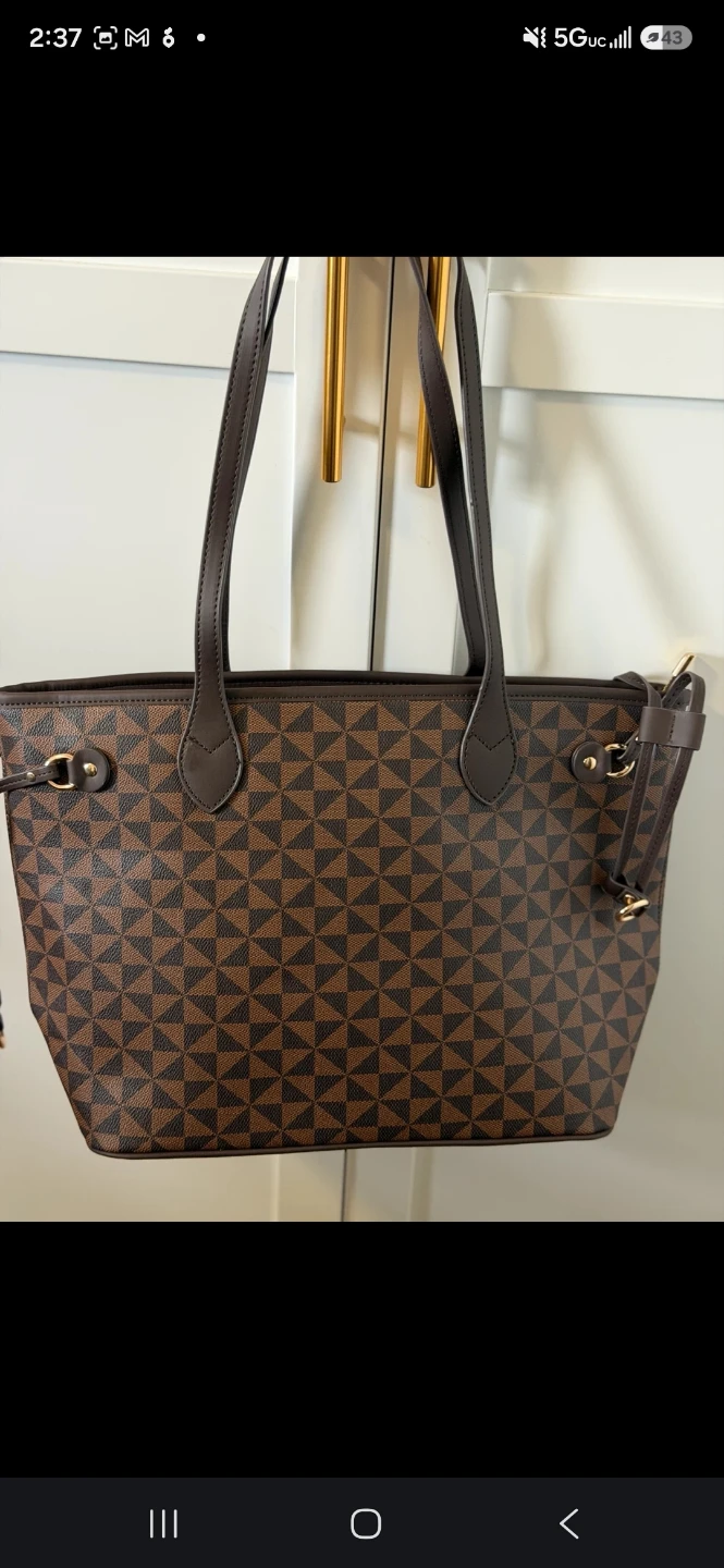 Brown Monogram Tote Bag