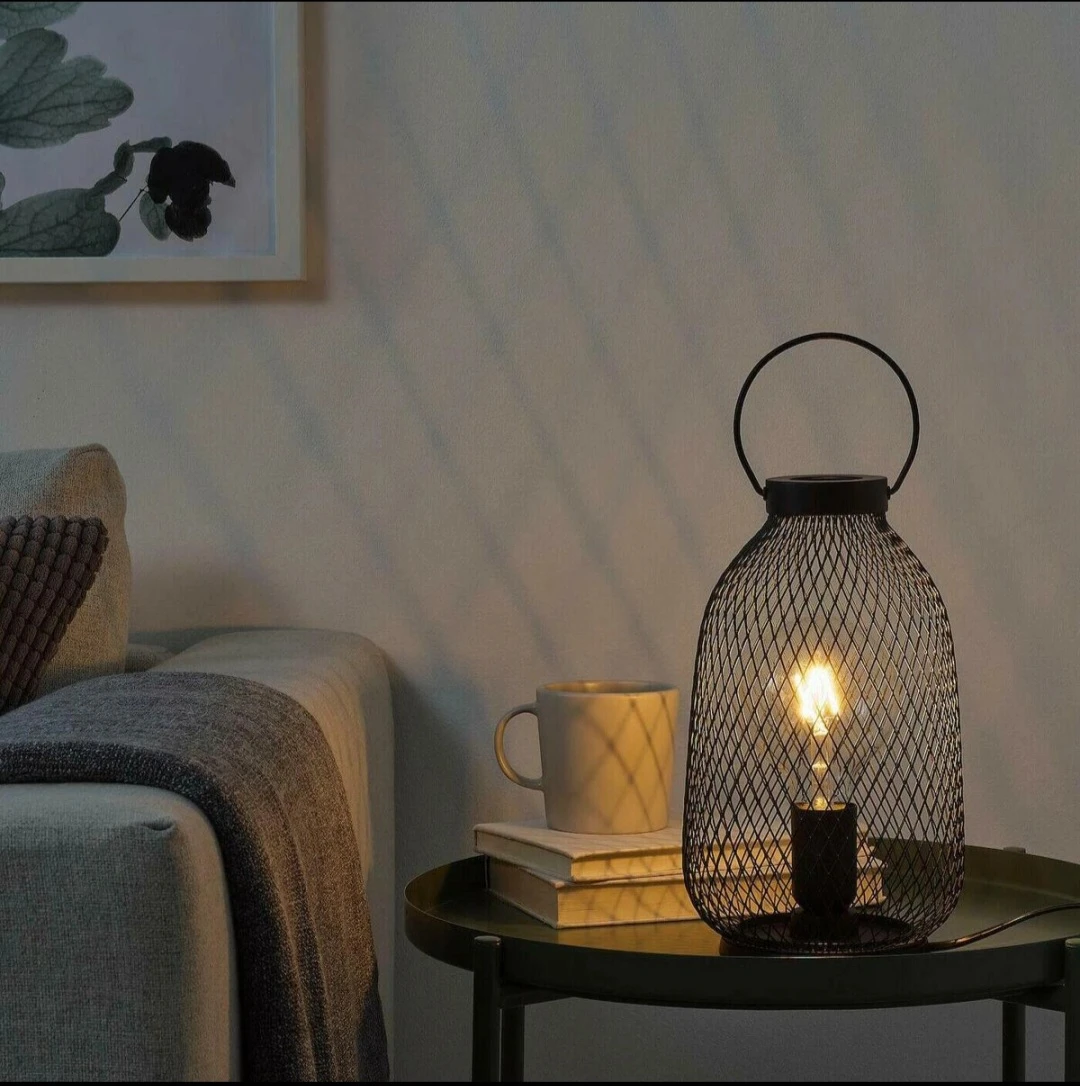 Black Metal Lantern Lamp (Luftmassa IKEA)