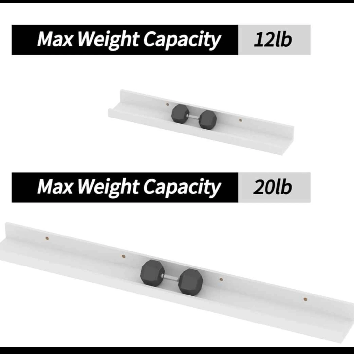 Lyeasw Set of 5 Wall Mounted Floating Shelves - photo 5
