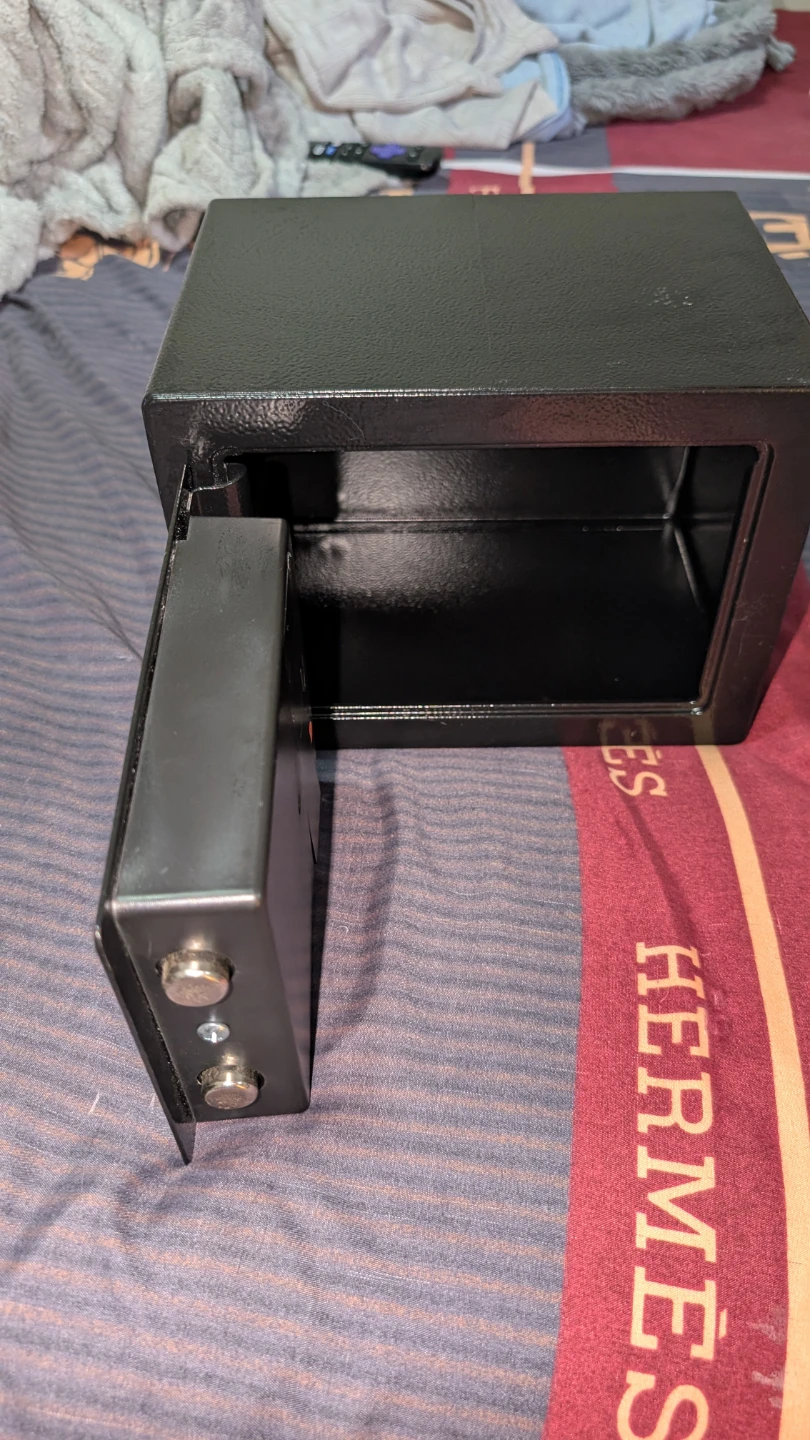 Small Black Electronic Safe Box with Key