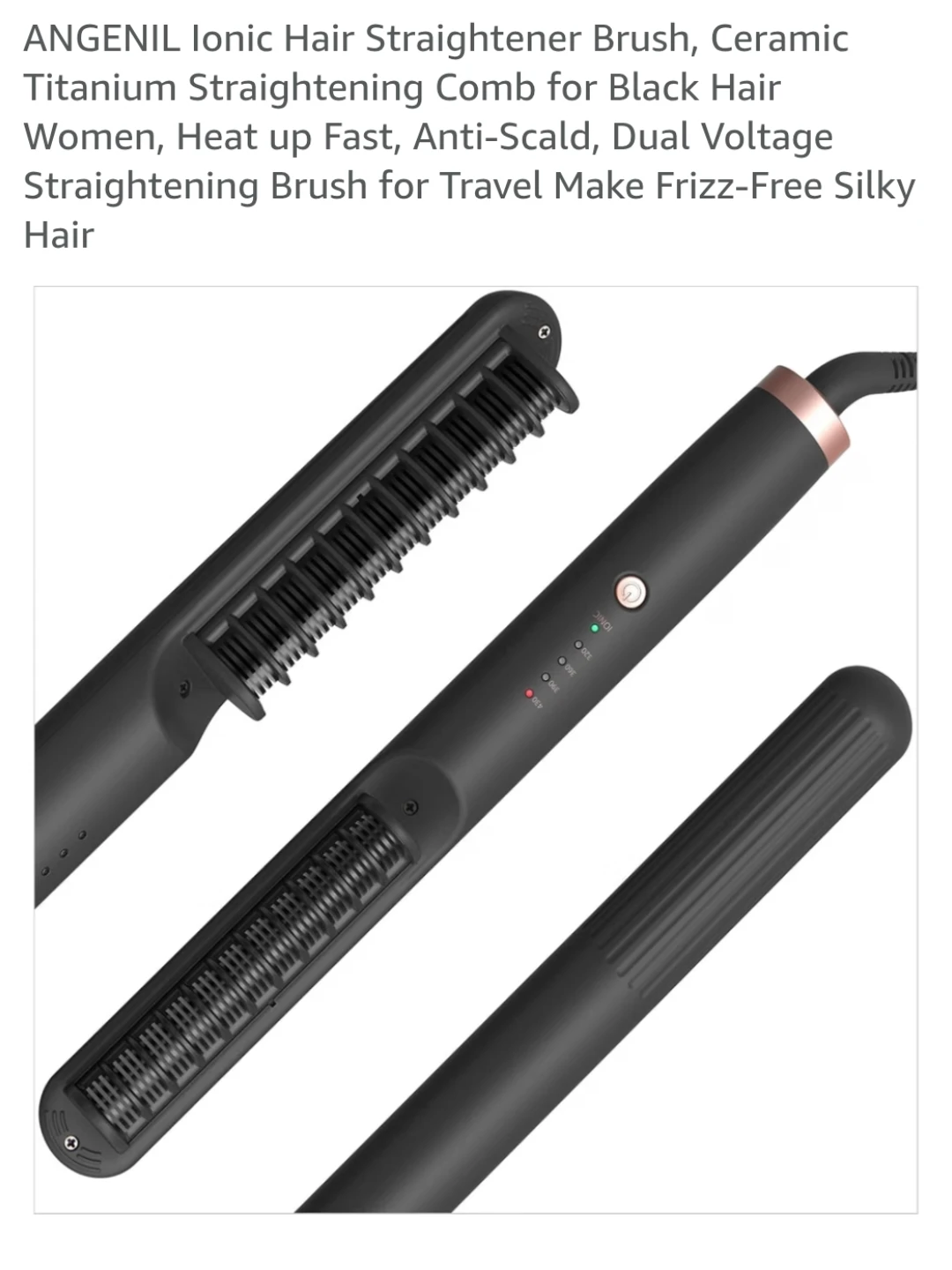 ANGENIL Ionic Hair Straightener Brush