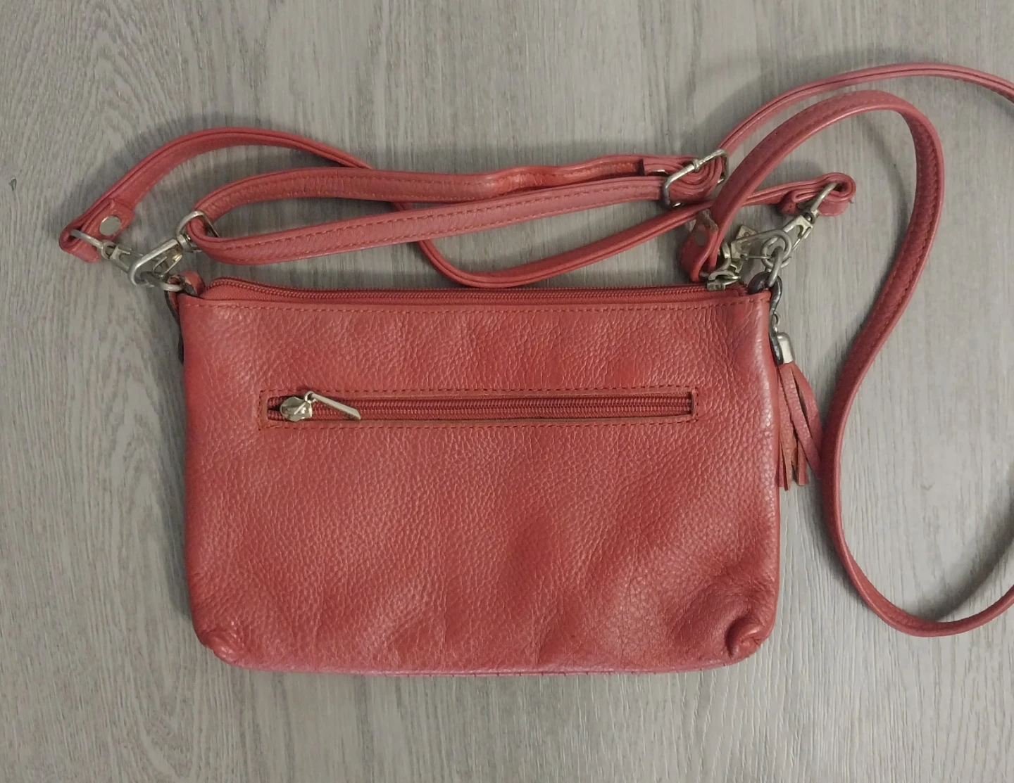 Orange Leather Crossbody Bag - photo 2