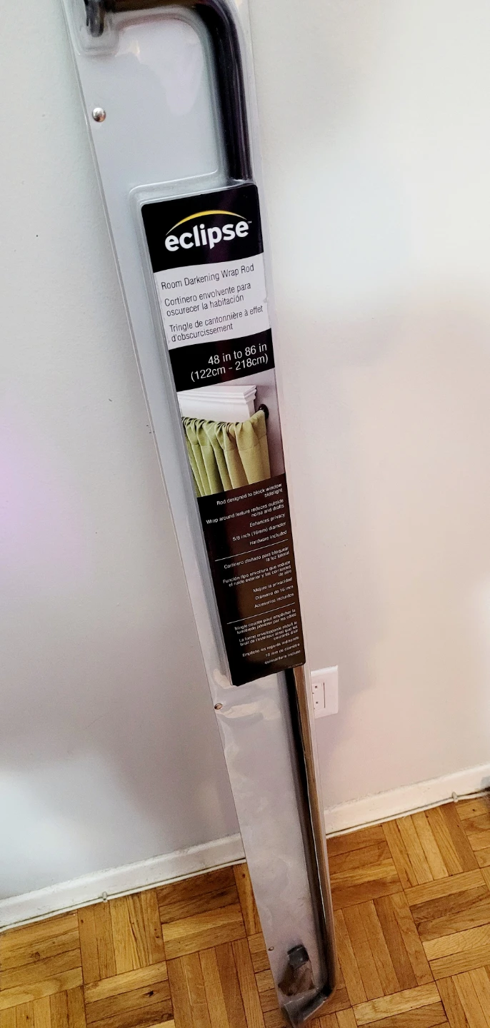 Eclipse Room Darkening Wrap Rod 48-86 inches - Curtain Rod