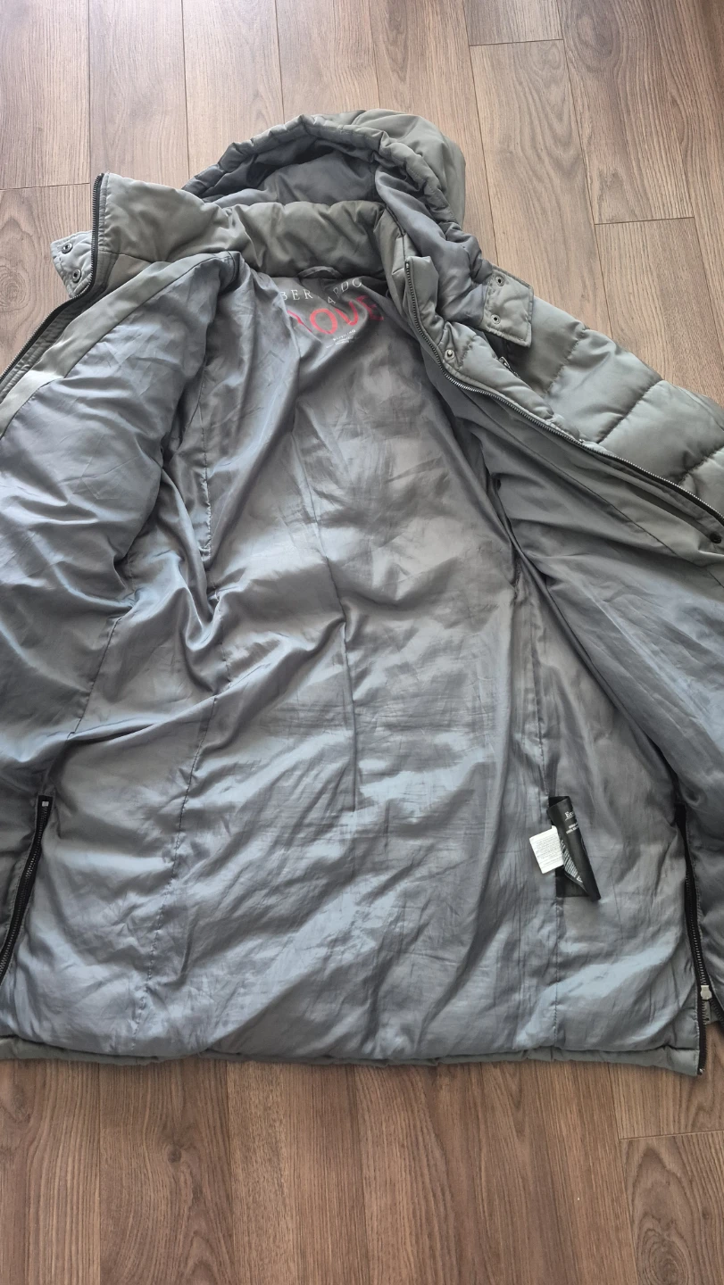 Grey Puffer Coat with Hood - photo 3